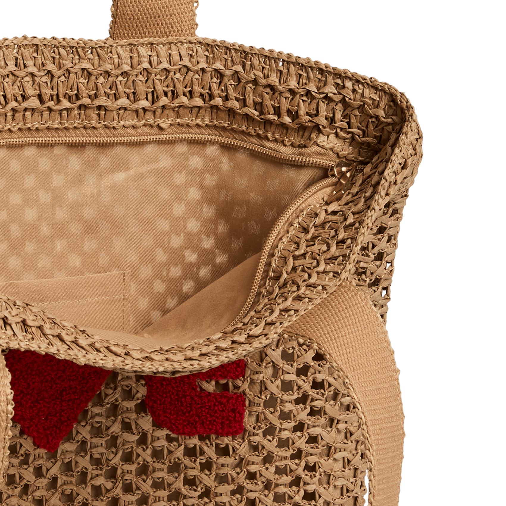 Rieten tas PIECES Groen