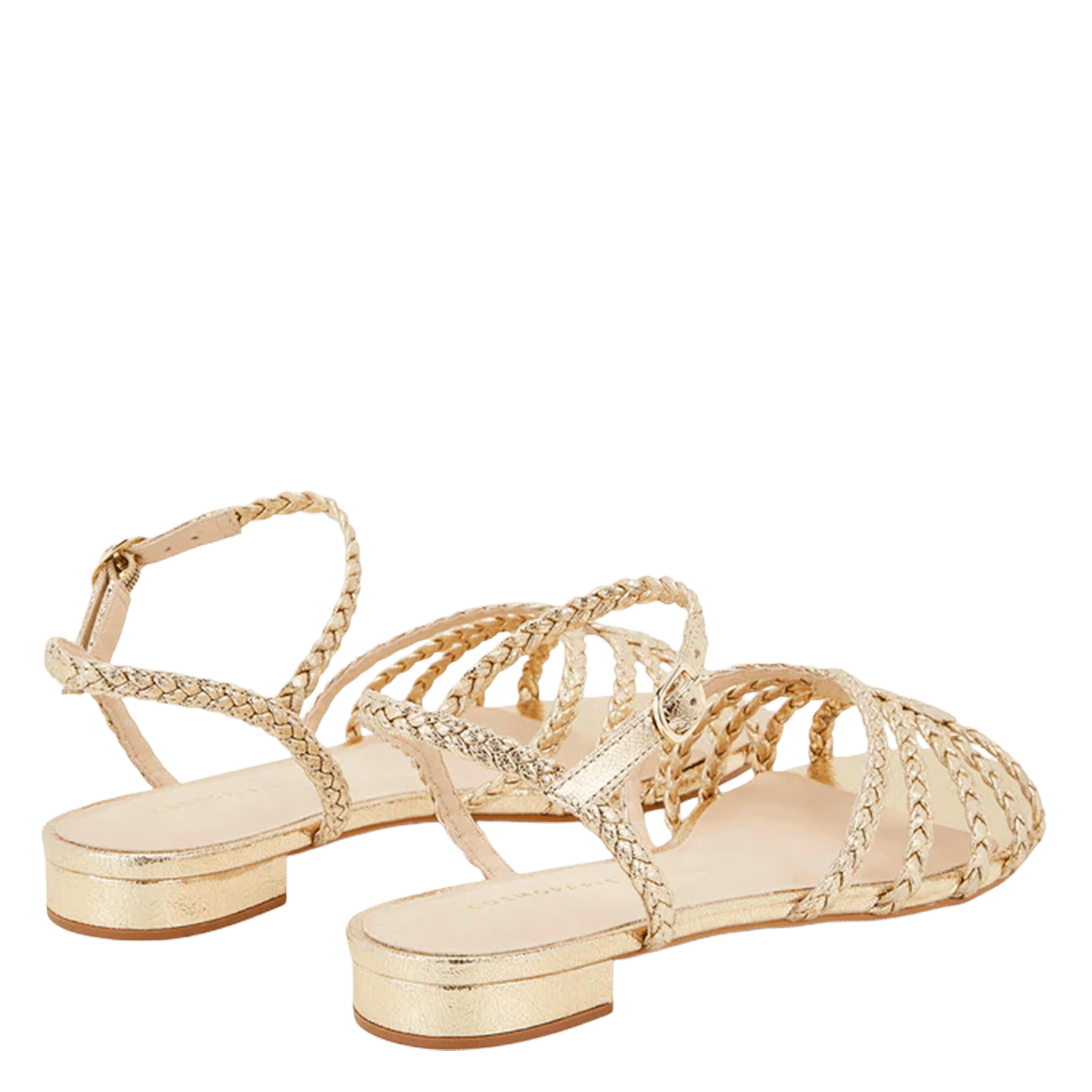 Sandales à talon en cuir COSMOPARIS Doré