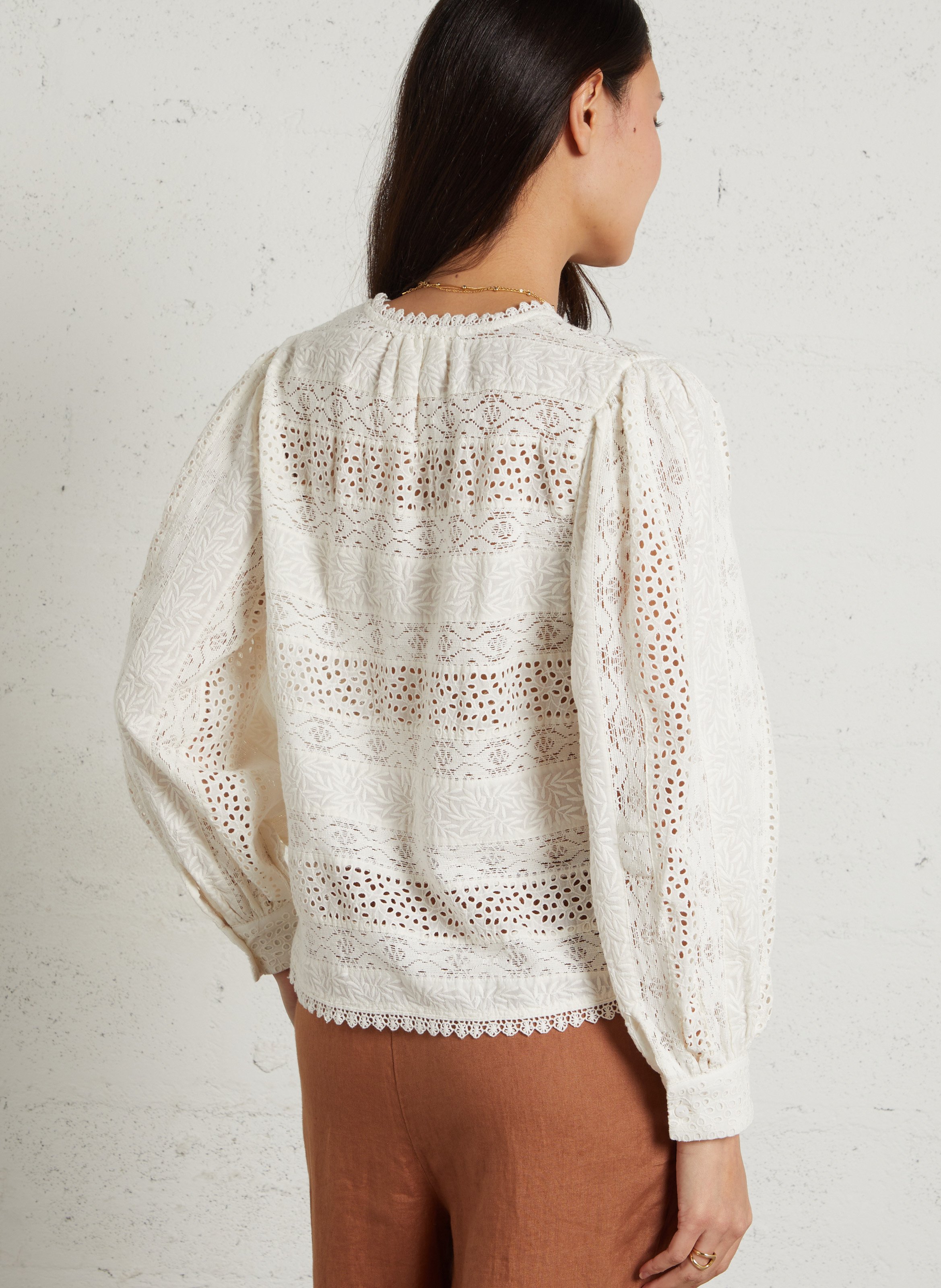 Geborduurde blouse MAISON 123 Wit