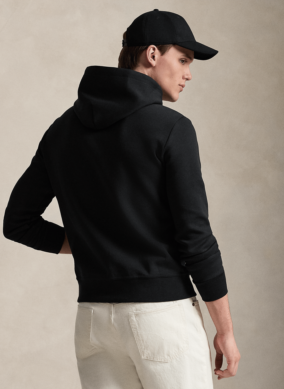 Straight cotton-blend hoodie POLO RALPH LAUREN Black
