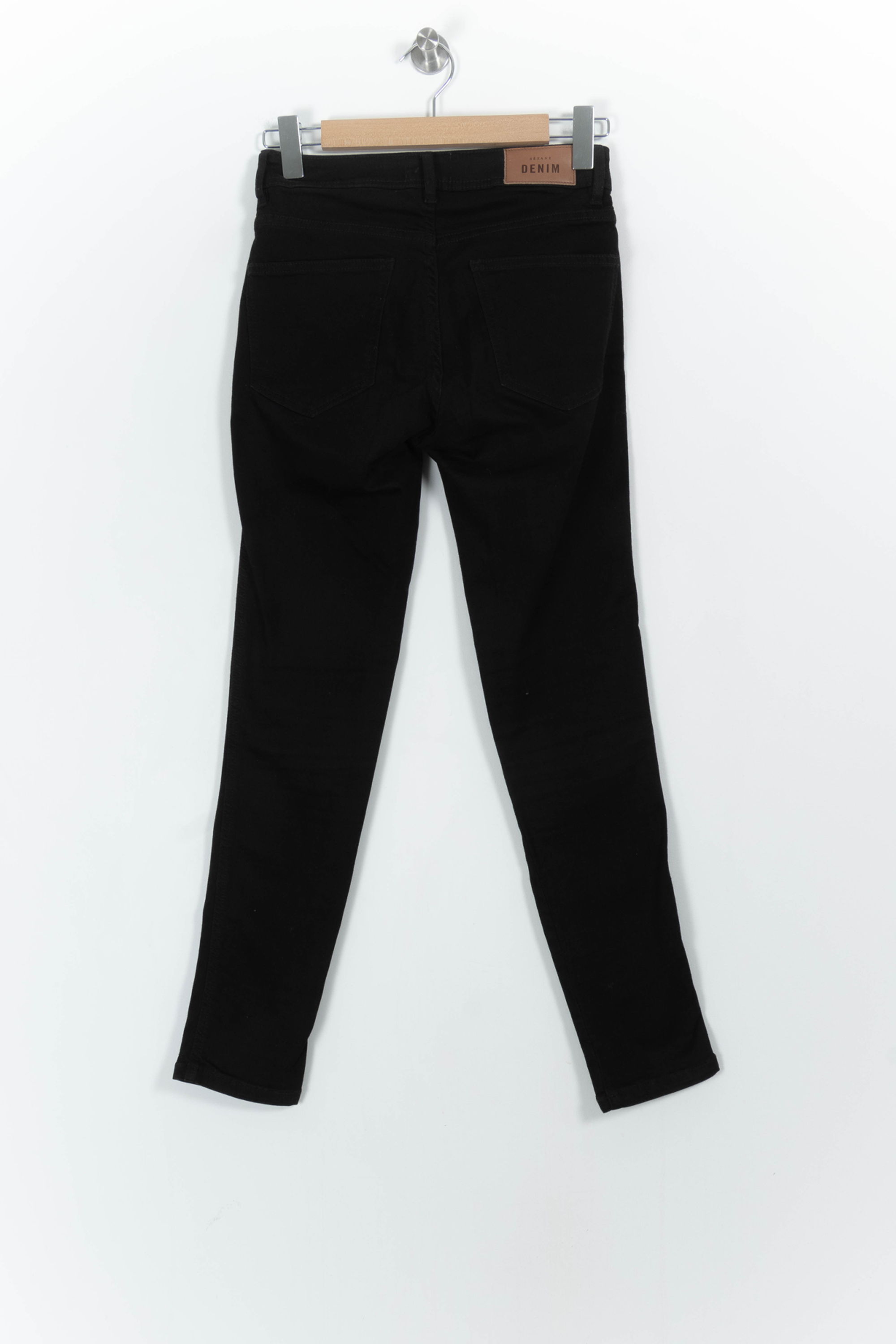 Cropped slim jeans with studs SEZANE - Seconde main Black