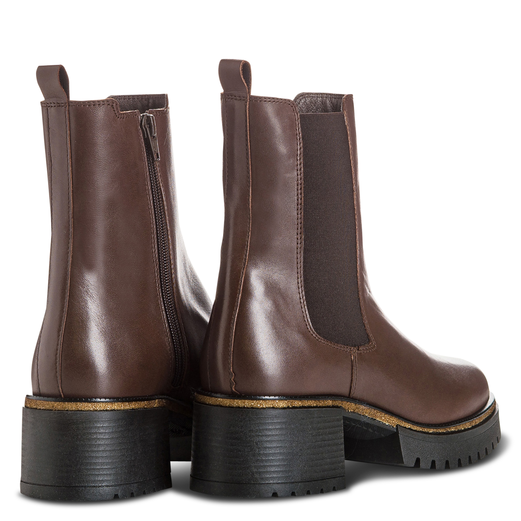 Lederstiefeletten REQINS Braun