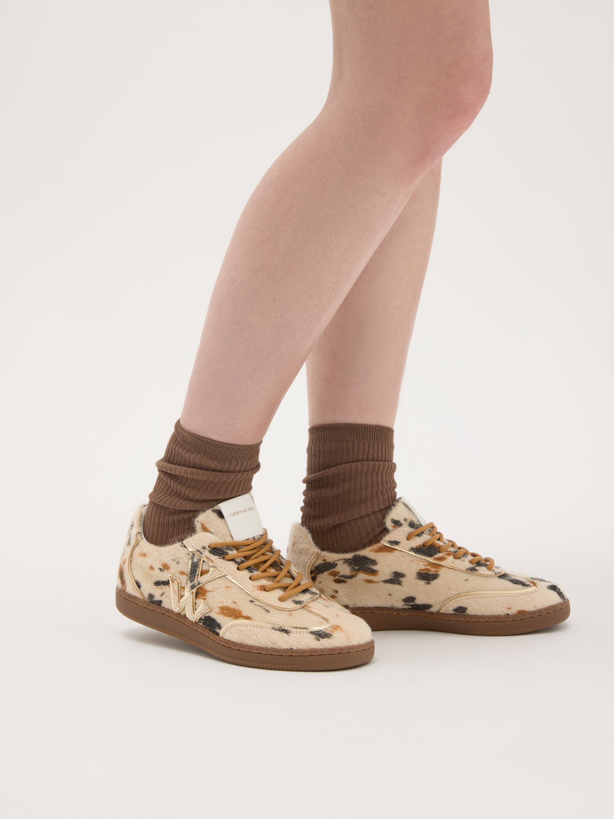 Sneakers with monogram on retro sole VANESSA WU White