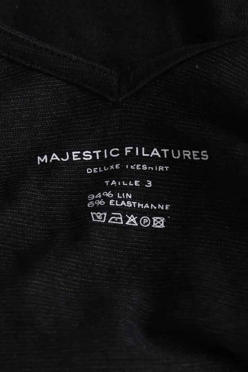 Azawood sleeveless top MAJESTIC FILATURES - SECONDE MAIN Black