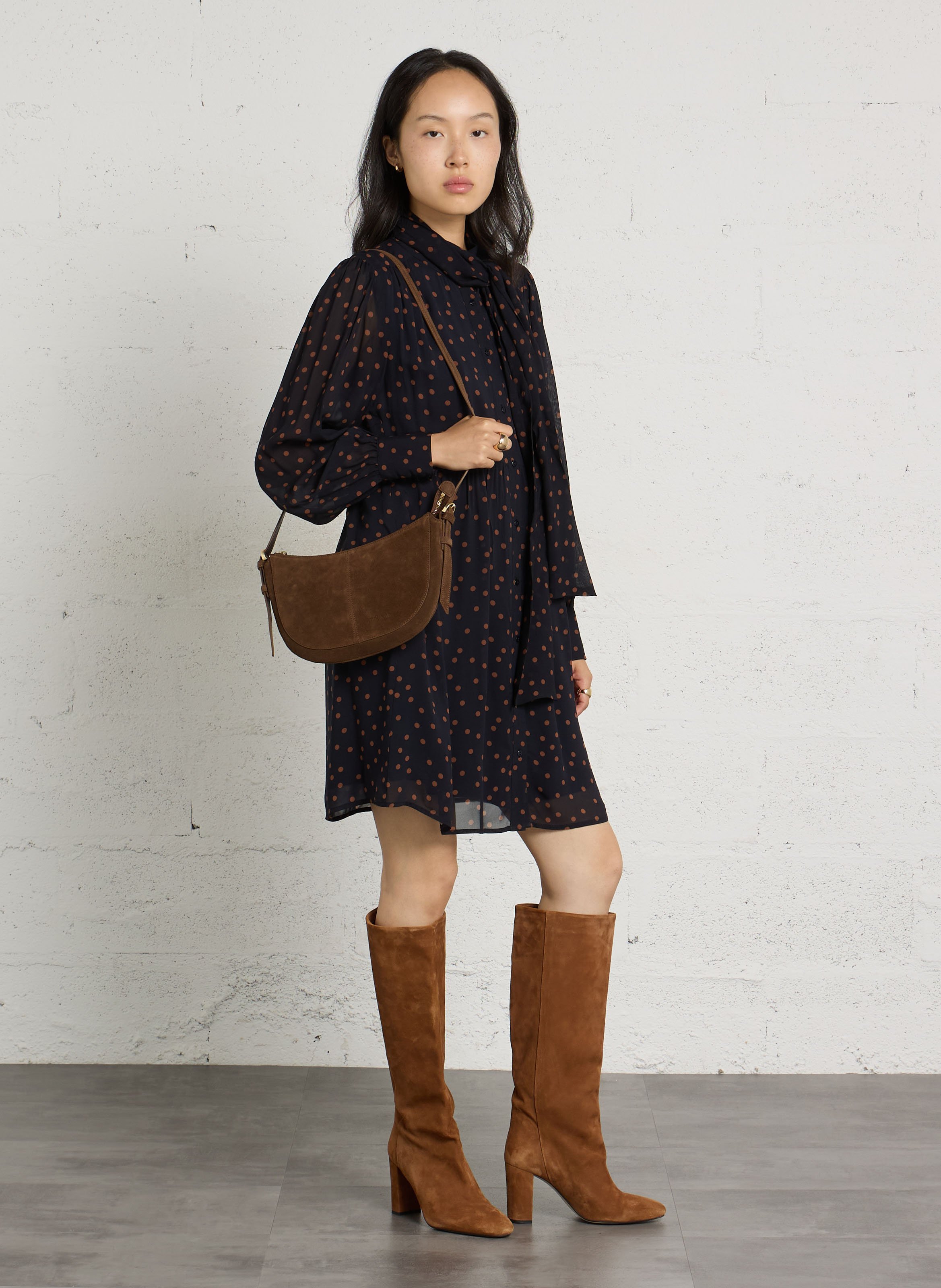Suède handtas NAT & NIN Bruin