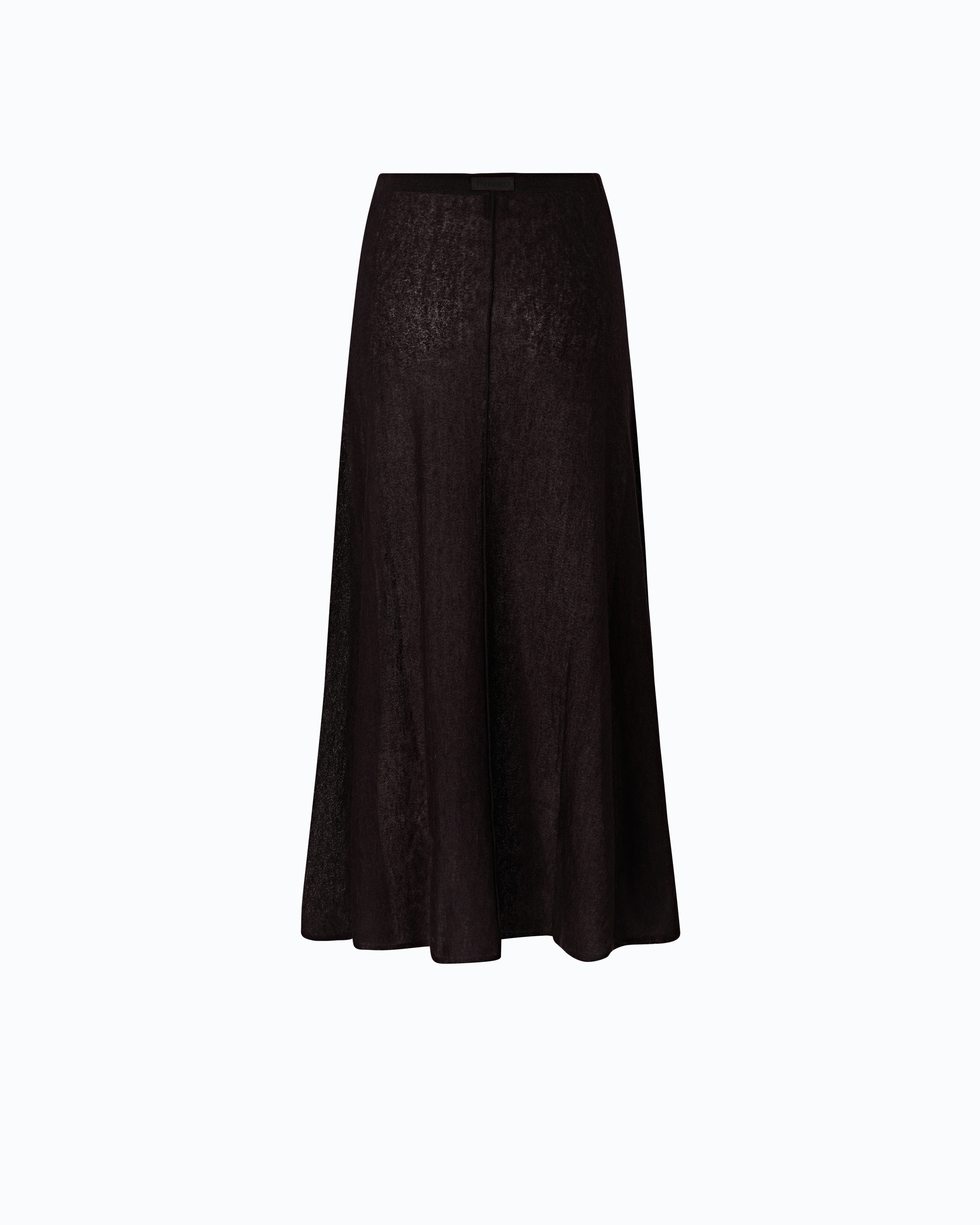Long flared skirt in merino wool and alpaca PINKO Brown