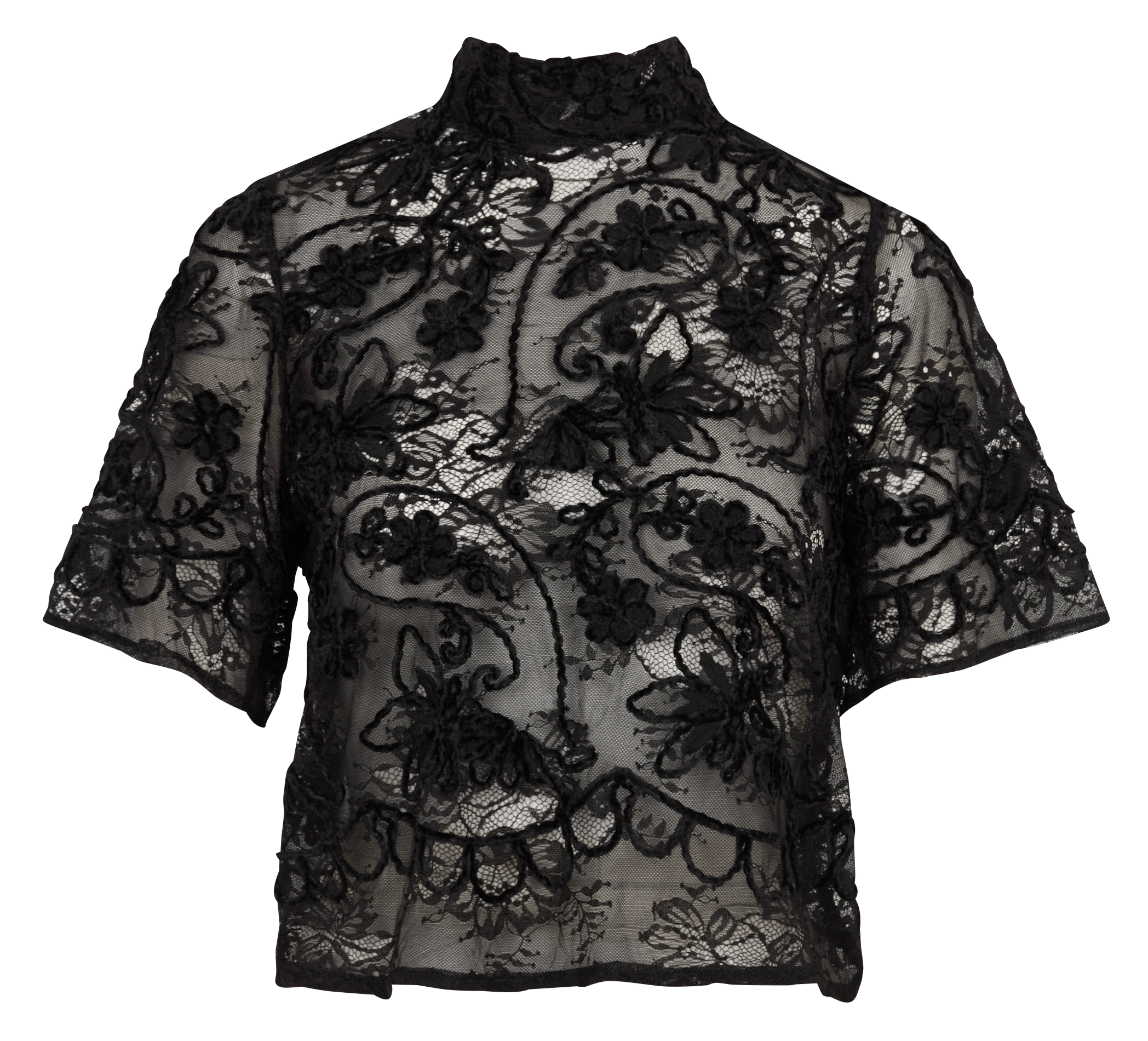 Gerades Top mit Print IMPERIAL Schwarz