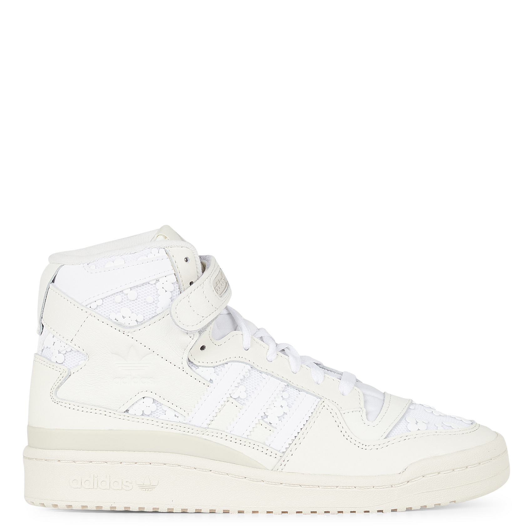 Baskets montantes en cuir ADIDAS Blanc