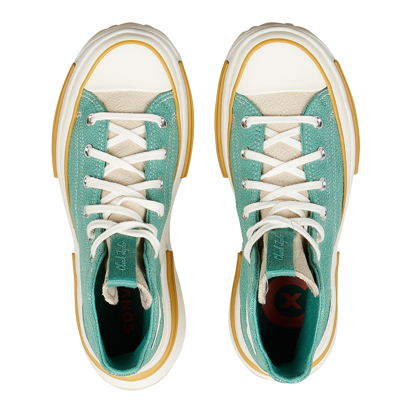 Baskets montantes à plateforme CONVERSE Vert