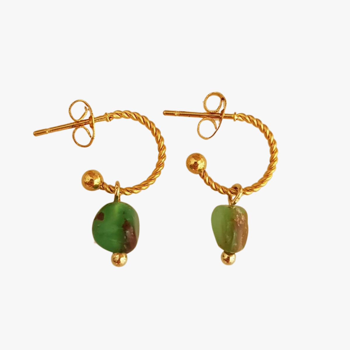 Chrysoprase earrings GINANDGER Green