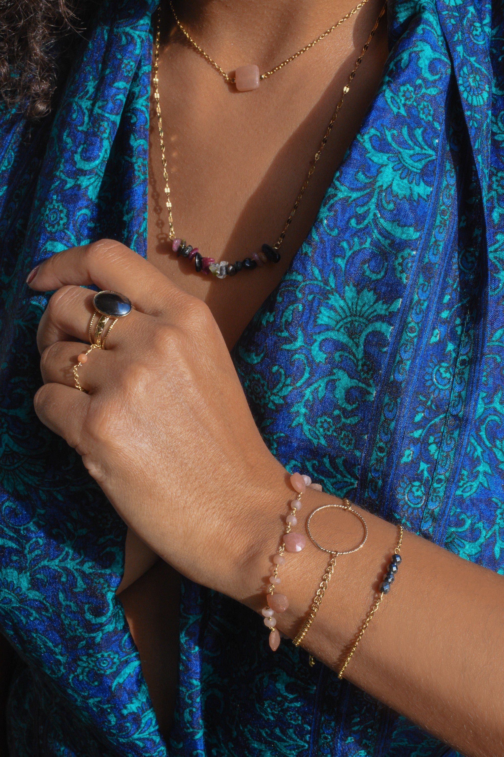 Lapis lazuli bracelet GINANDGER Blue