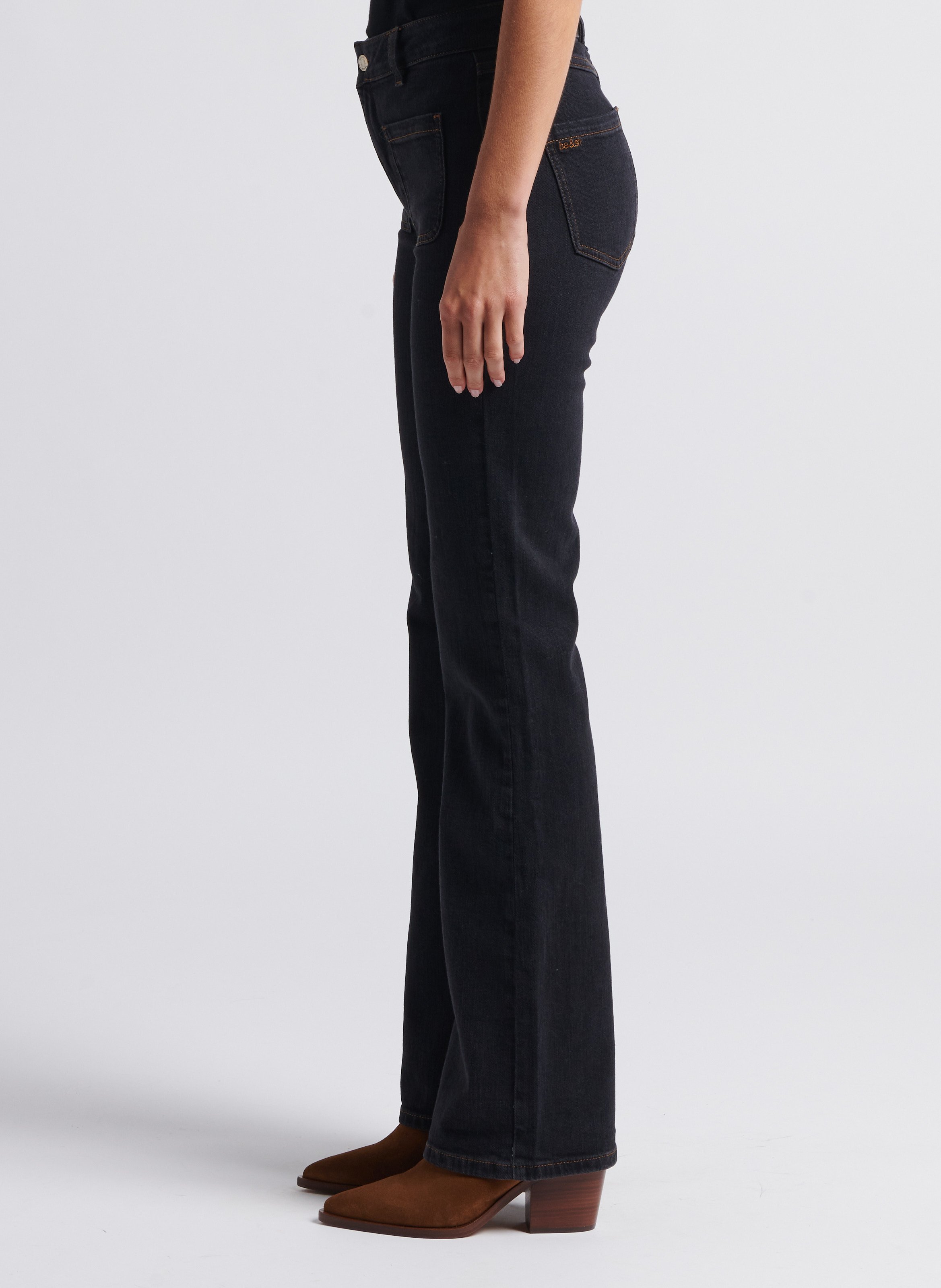 Pantalon boot-cut en jean BA&SH Noir