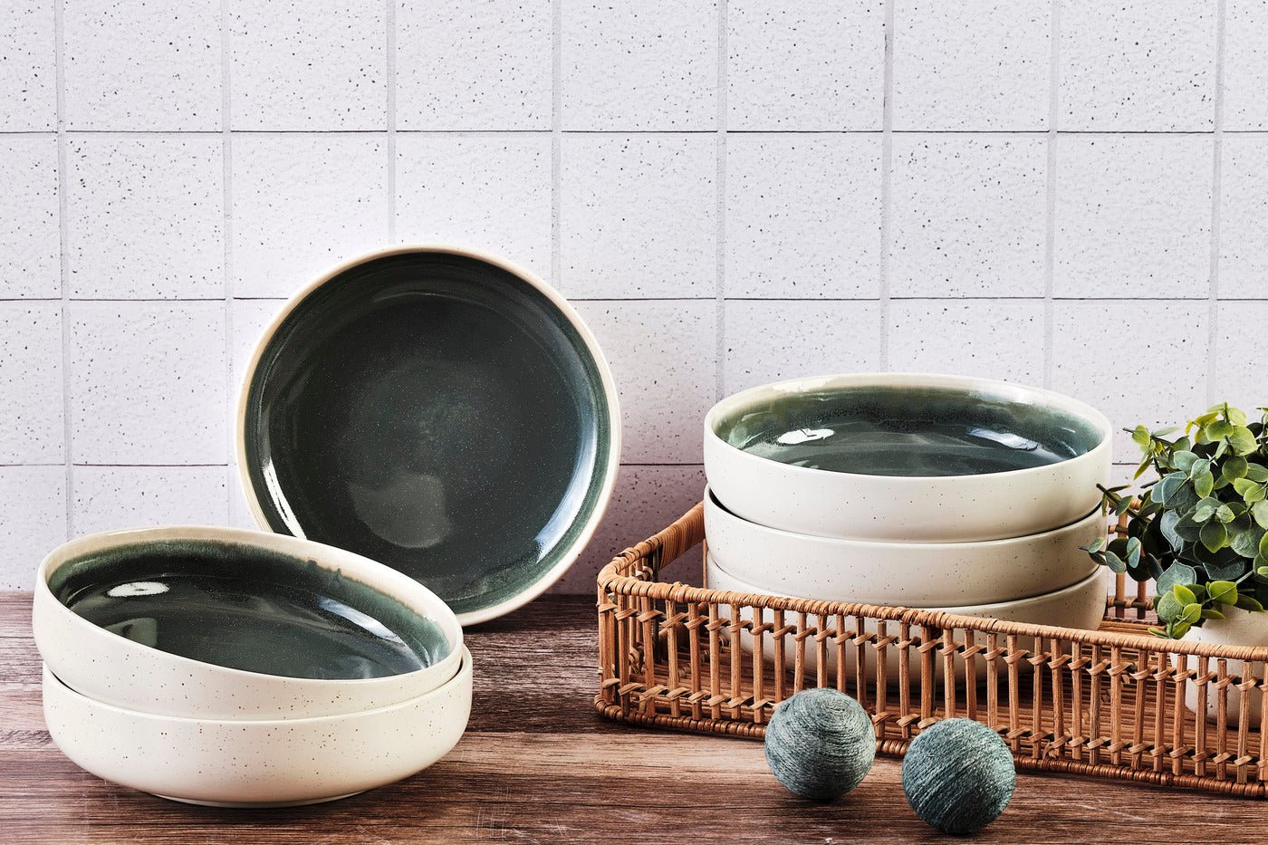 Bol oxygen ø22cm - 6 pièces - rose poudre BJORN Vert