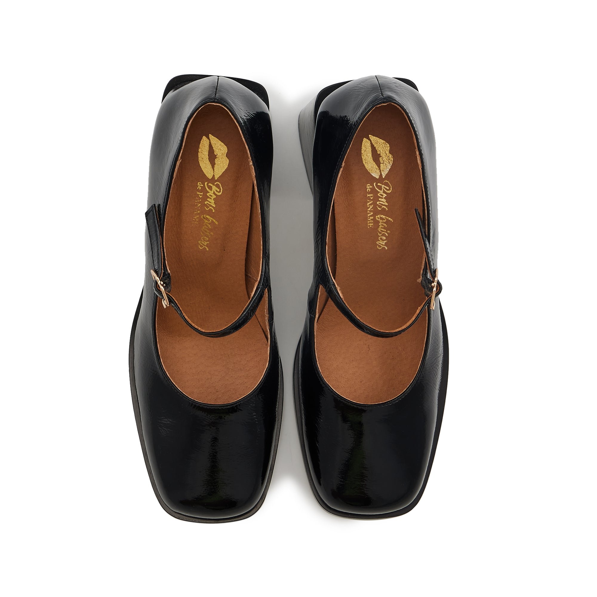 Leather Mary Janes BONS BAISERS PARIS Black