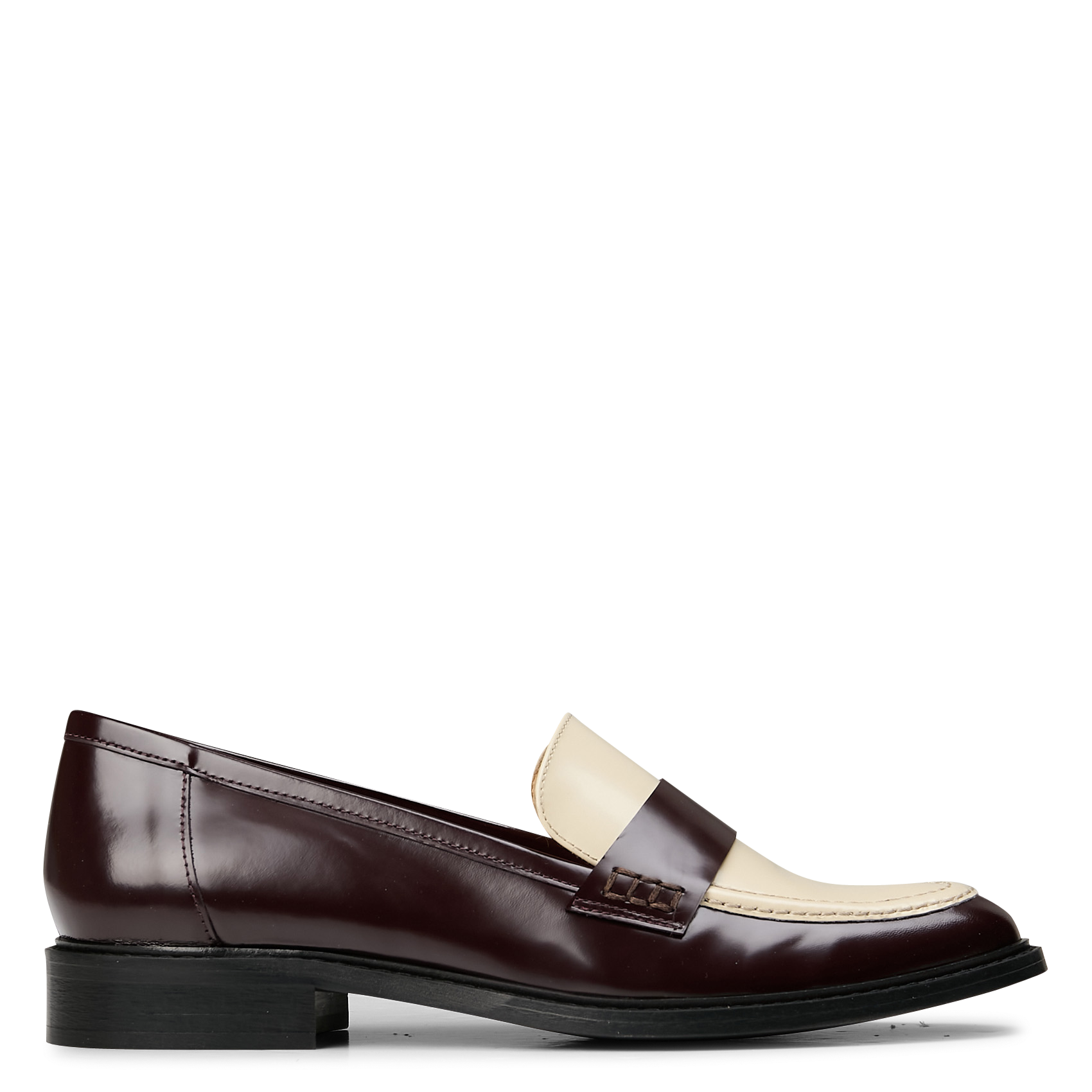 Mocassins en cuir MAISON 123 Rouge