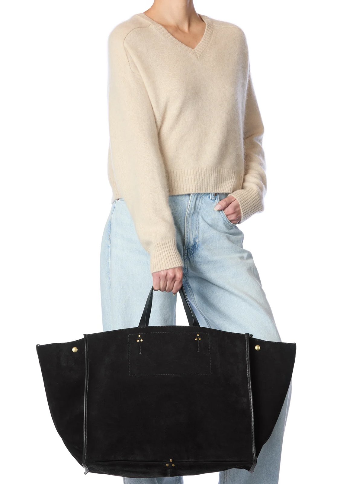 Suede tote bag JEROME DREYFUSS Black