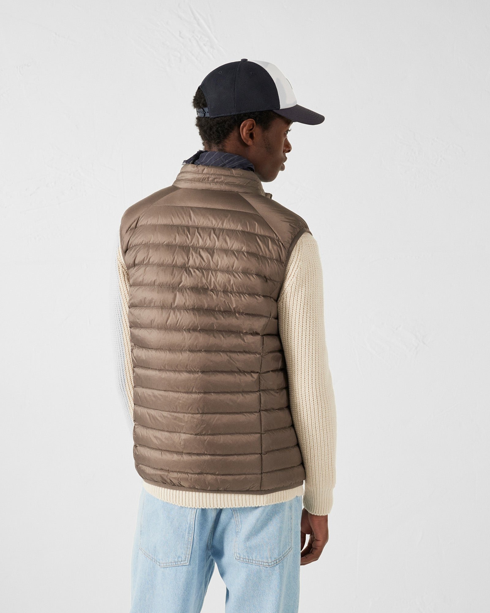 Sleeveless puffer jacket Tom JOTT Beige