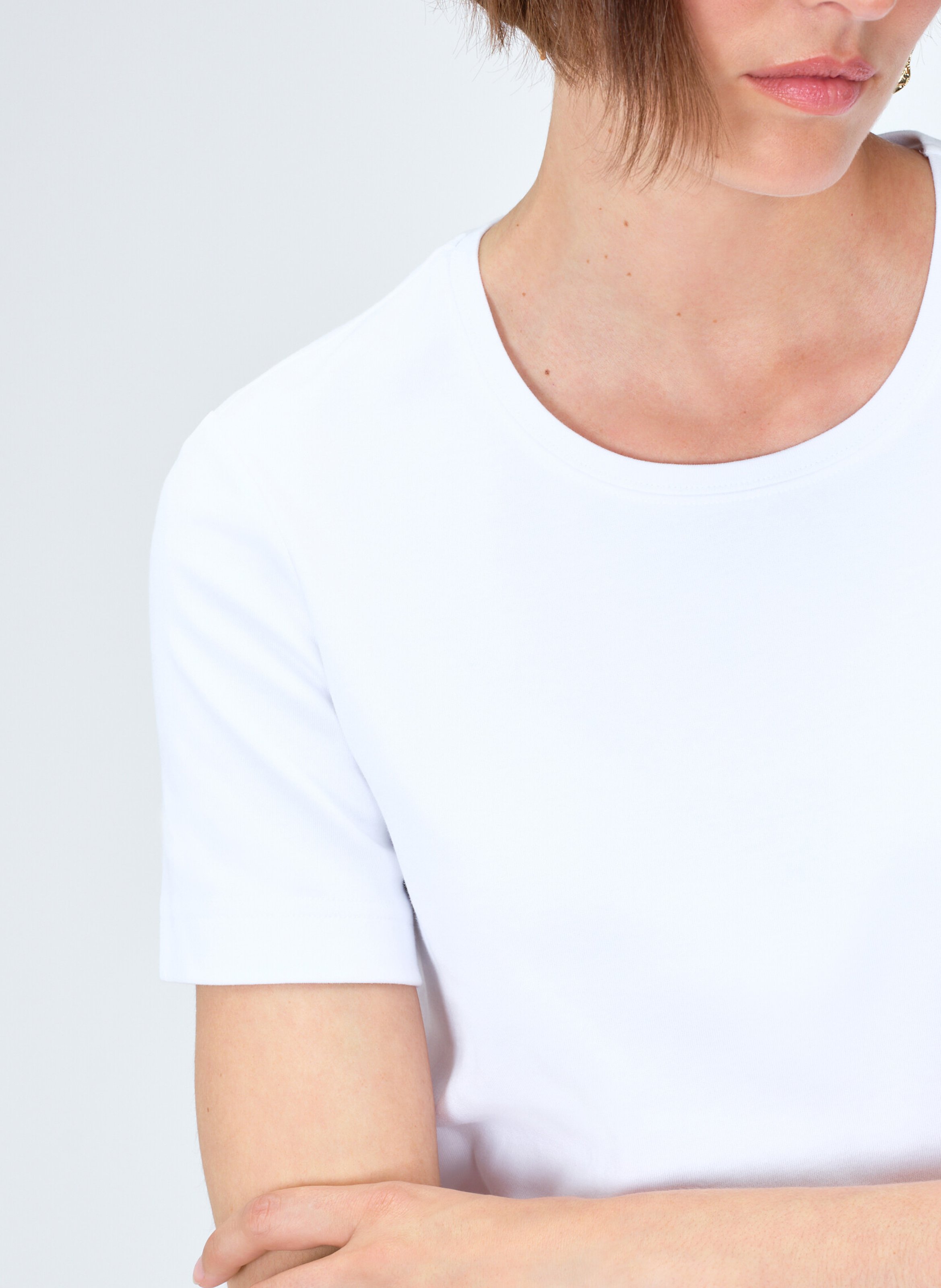 Camiliday round-neck sleeveless cotton top CAROLL White