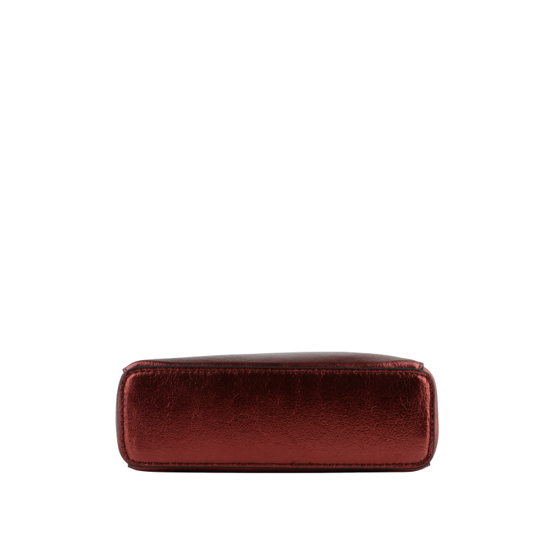 Sac porté travers - cuir de vachette POURCHET Rouge