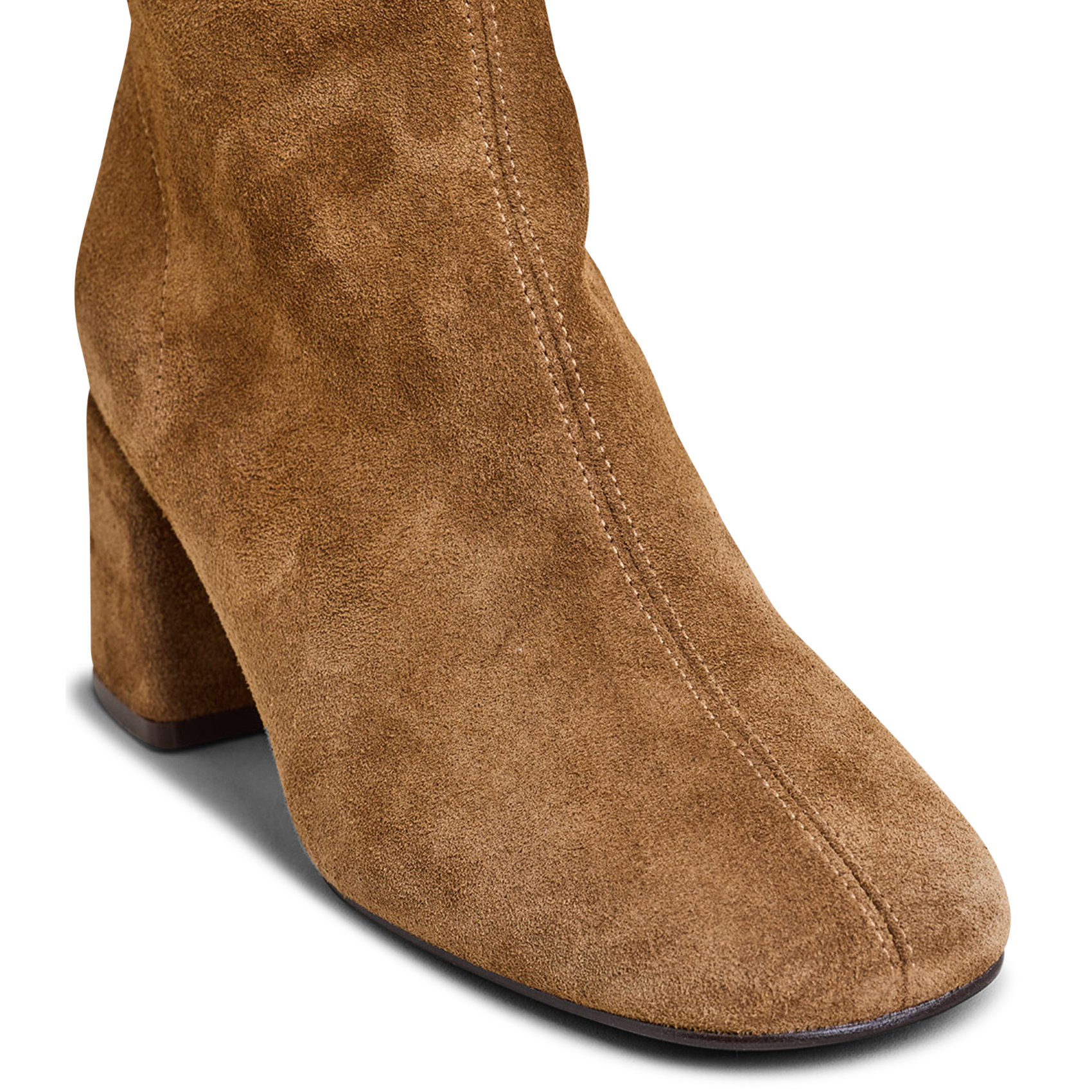 Suede leather heeled ankle boots JONAK Brown