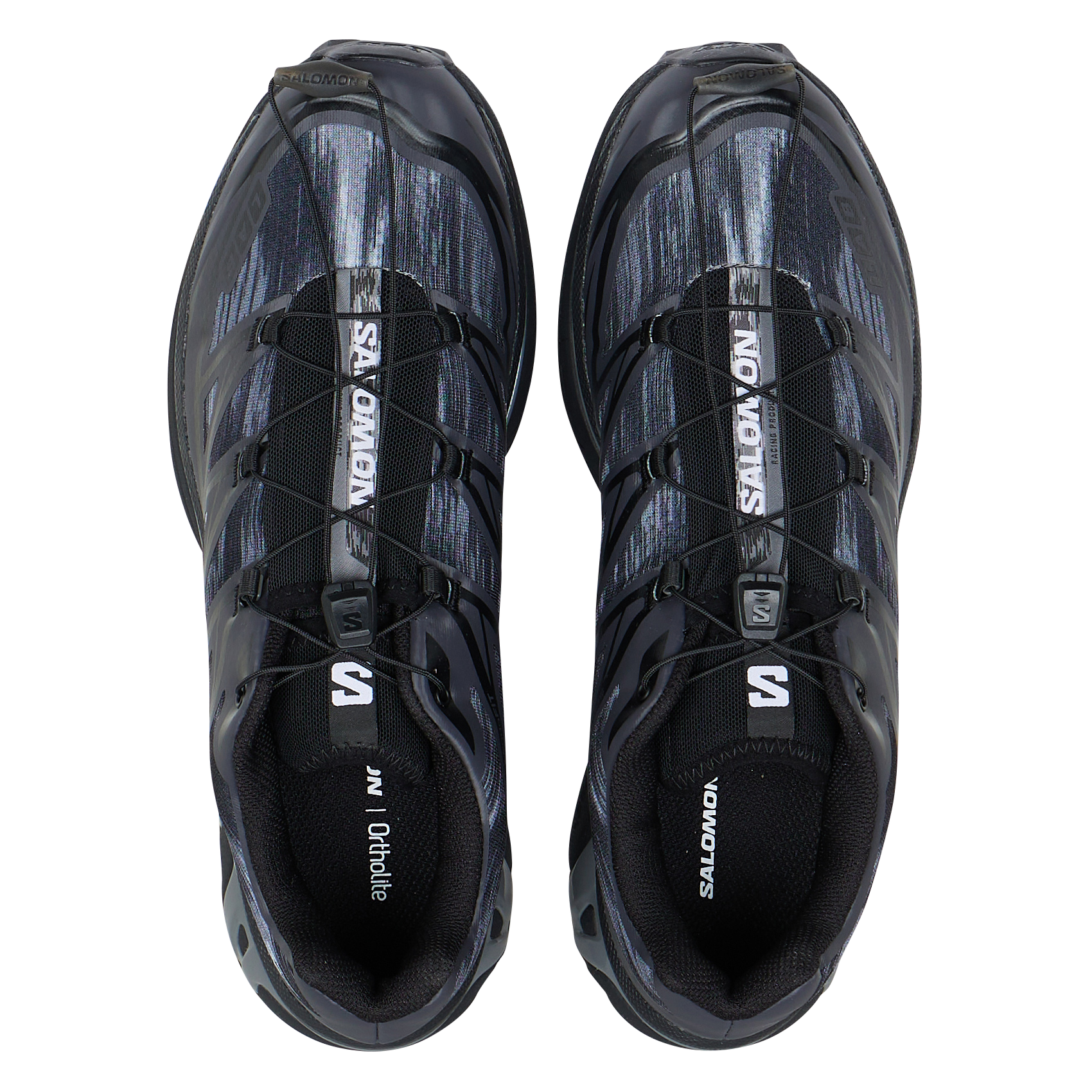 Contrasting leather-effect low-top sneakers SALOMON Black