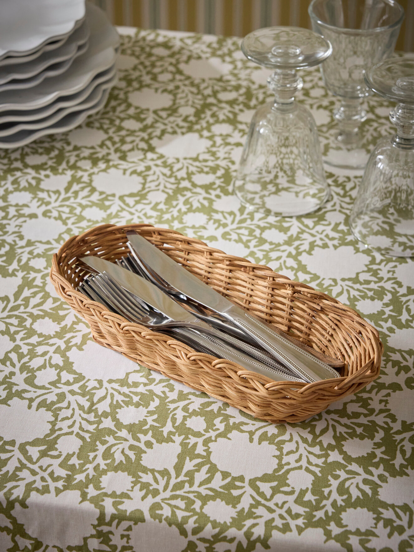 Rattan table basket - size s CYRILLUS Beige