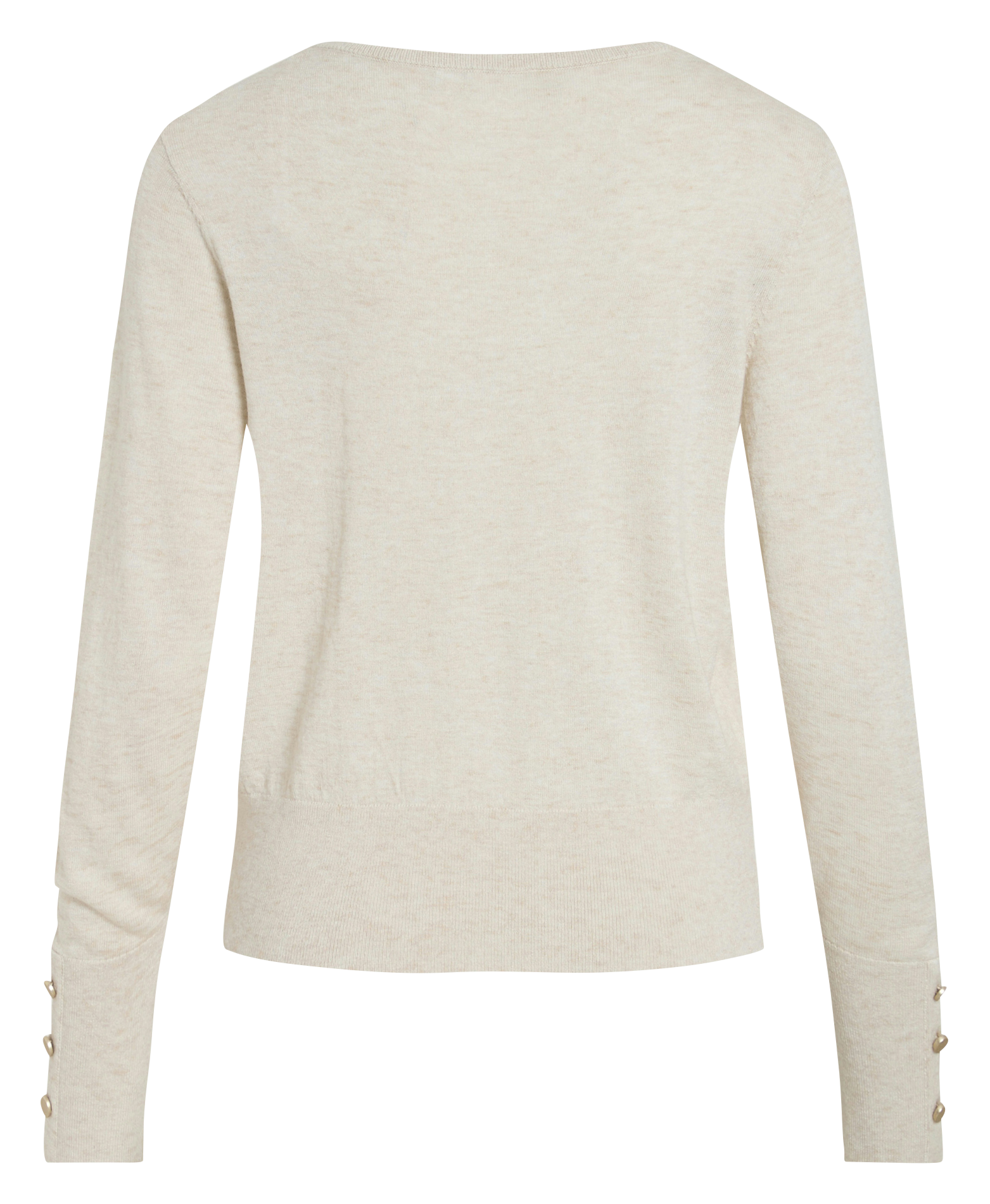 Pull col V en laine mélangée VILA Beige