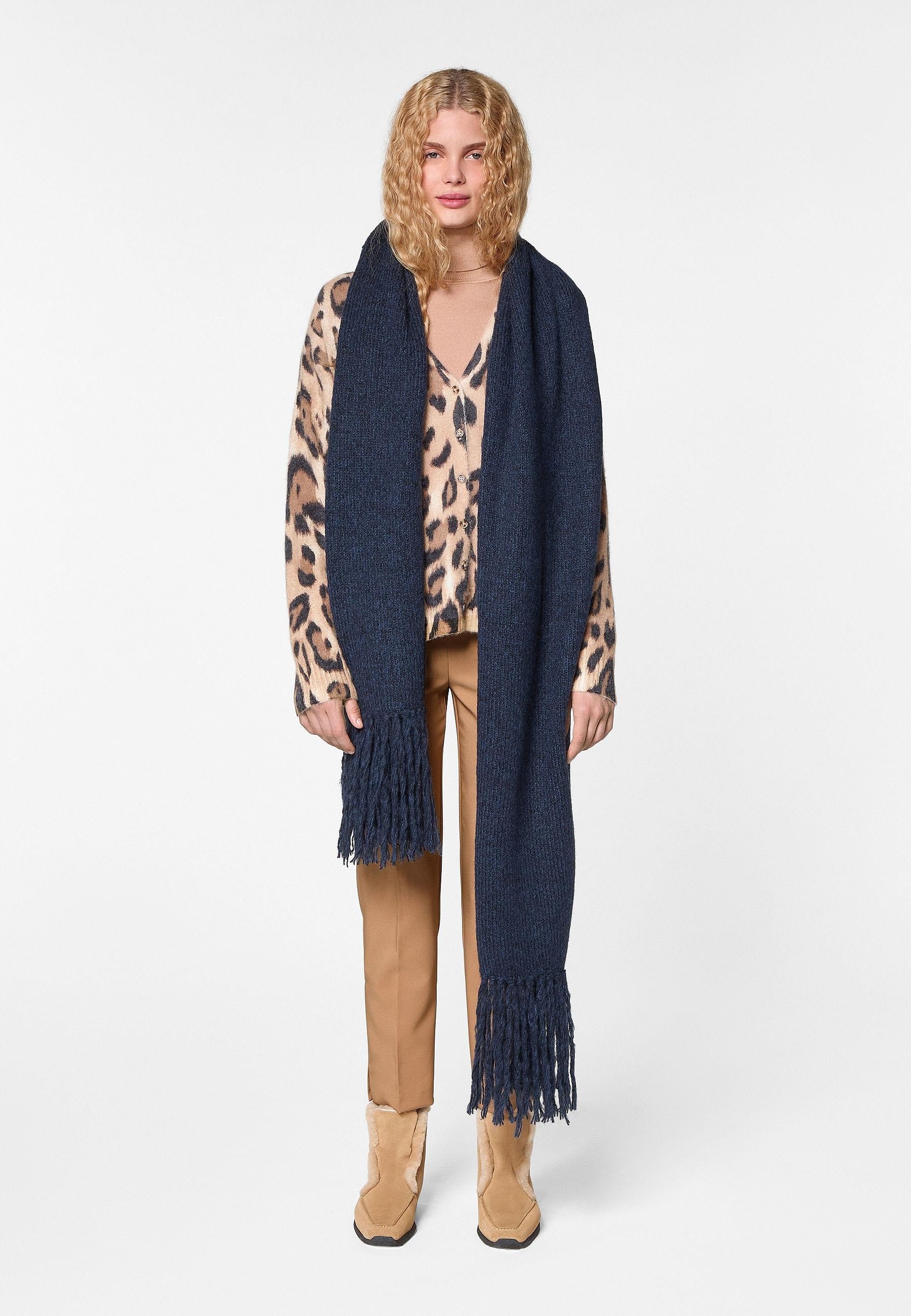 Long chunky knit scarf RODIER Blue