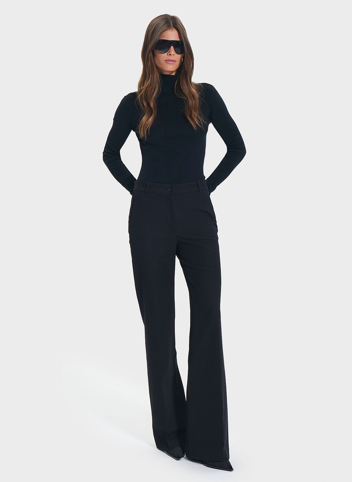 Charlotte cotton flared jeans ZAPA Black