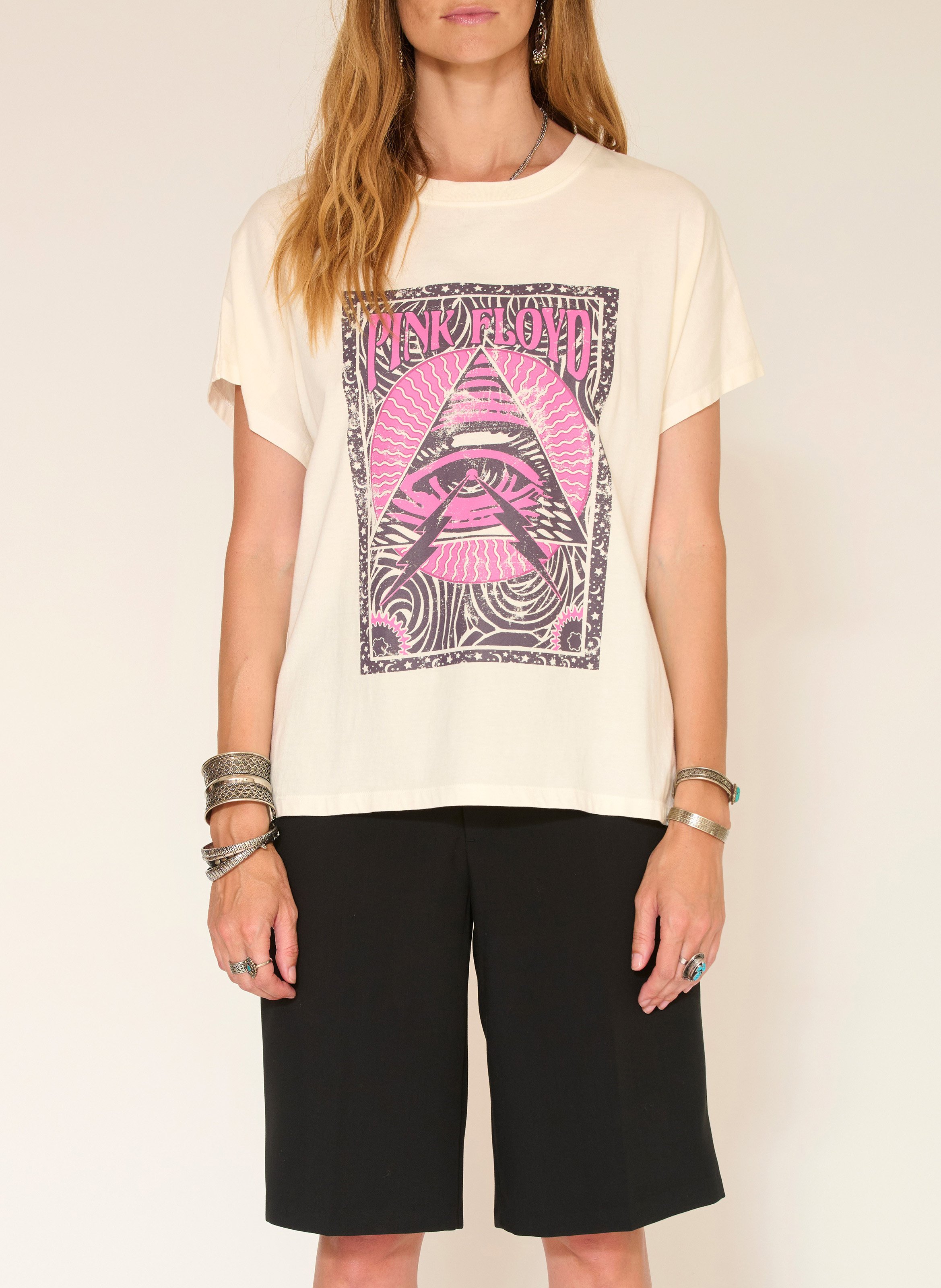 Tee-shirt oversize col rond en coton MKT Beige