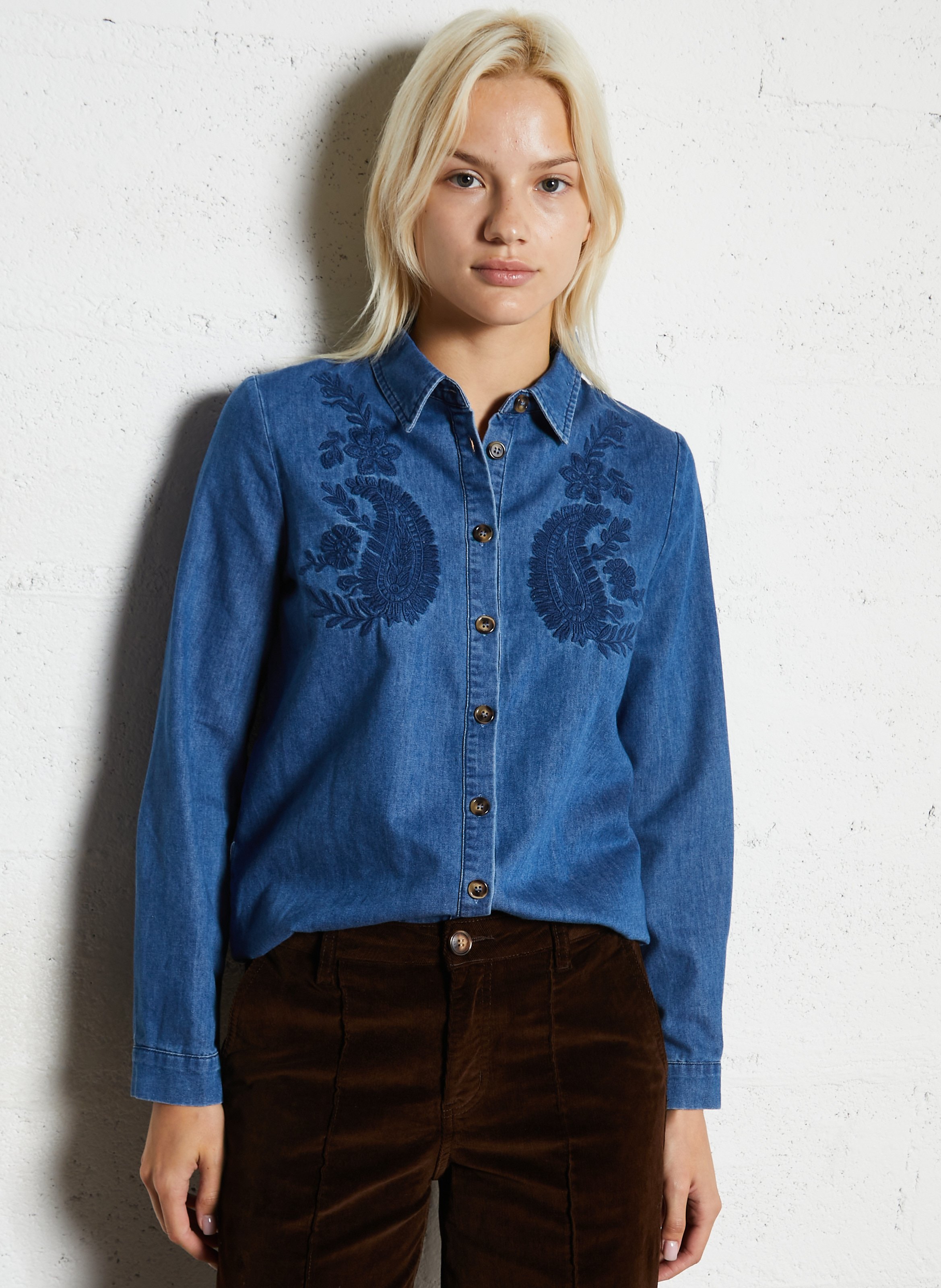 Chemise droite col classique en coton LA PETITE ETOILE Jean Stone