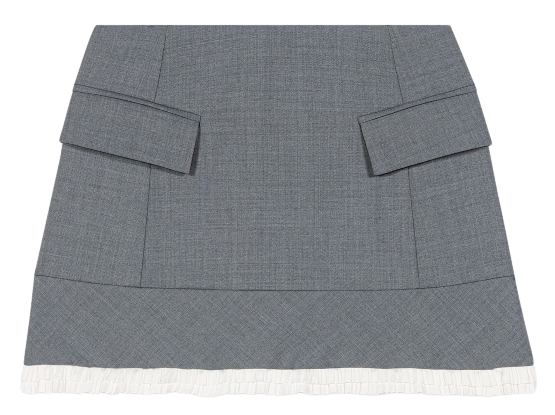 Trapeziumrok van wolmix Paulin MAJE Grijs