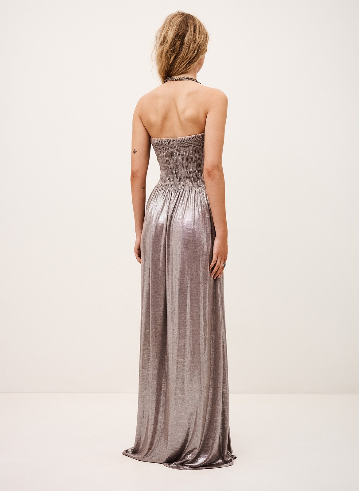 Lange strapless jurk BA&SH Zilver