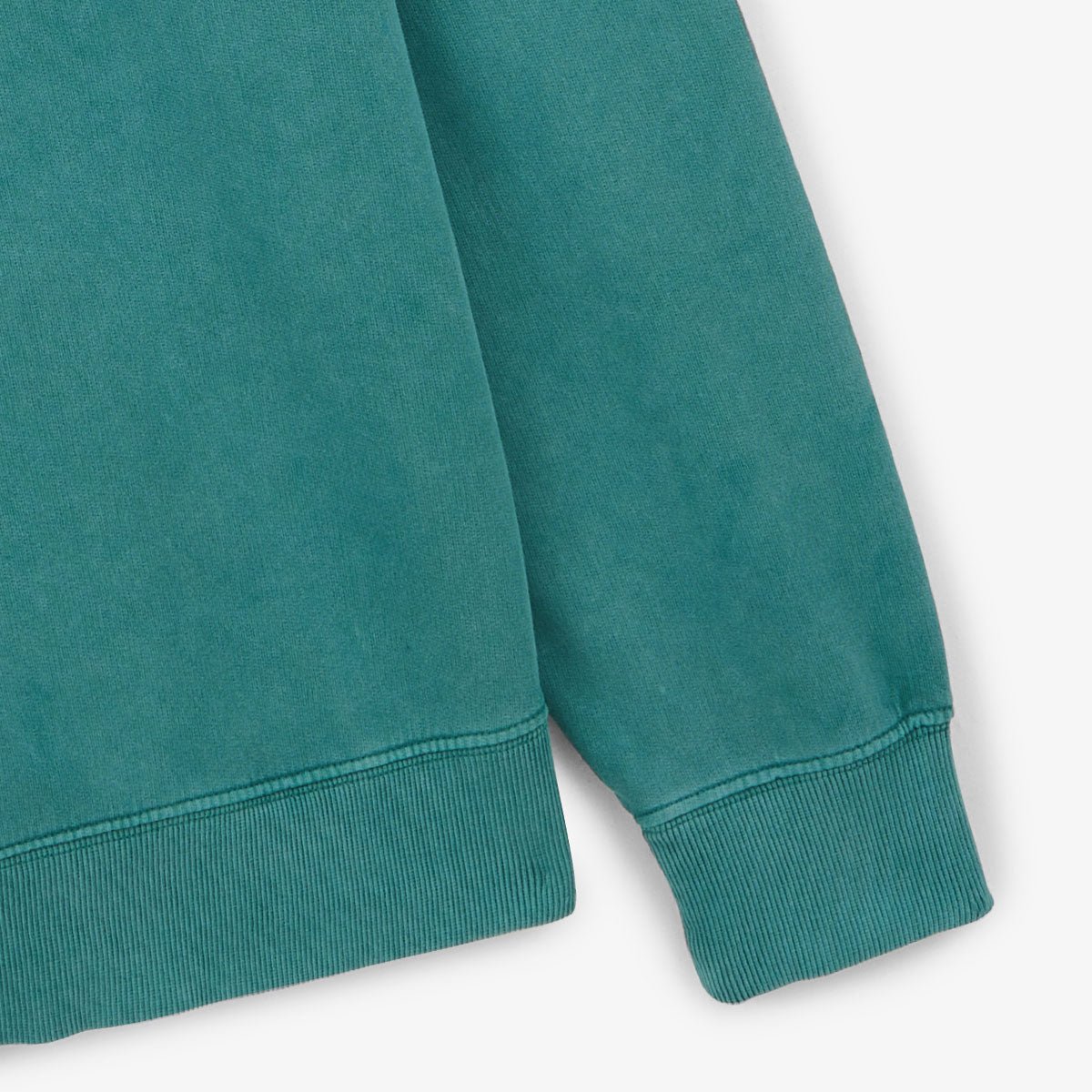 Zip-up hoodie in old dye cotton SERGE BLANCO Green