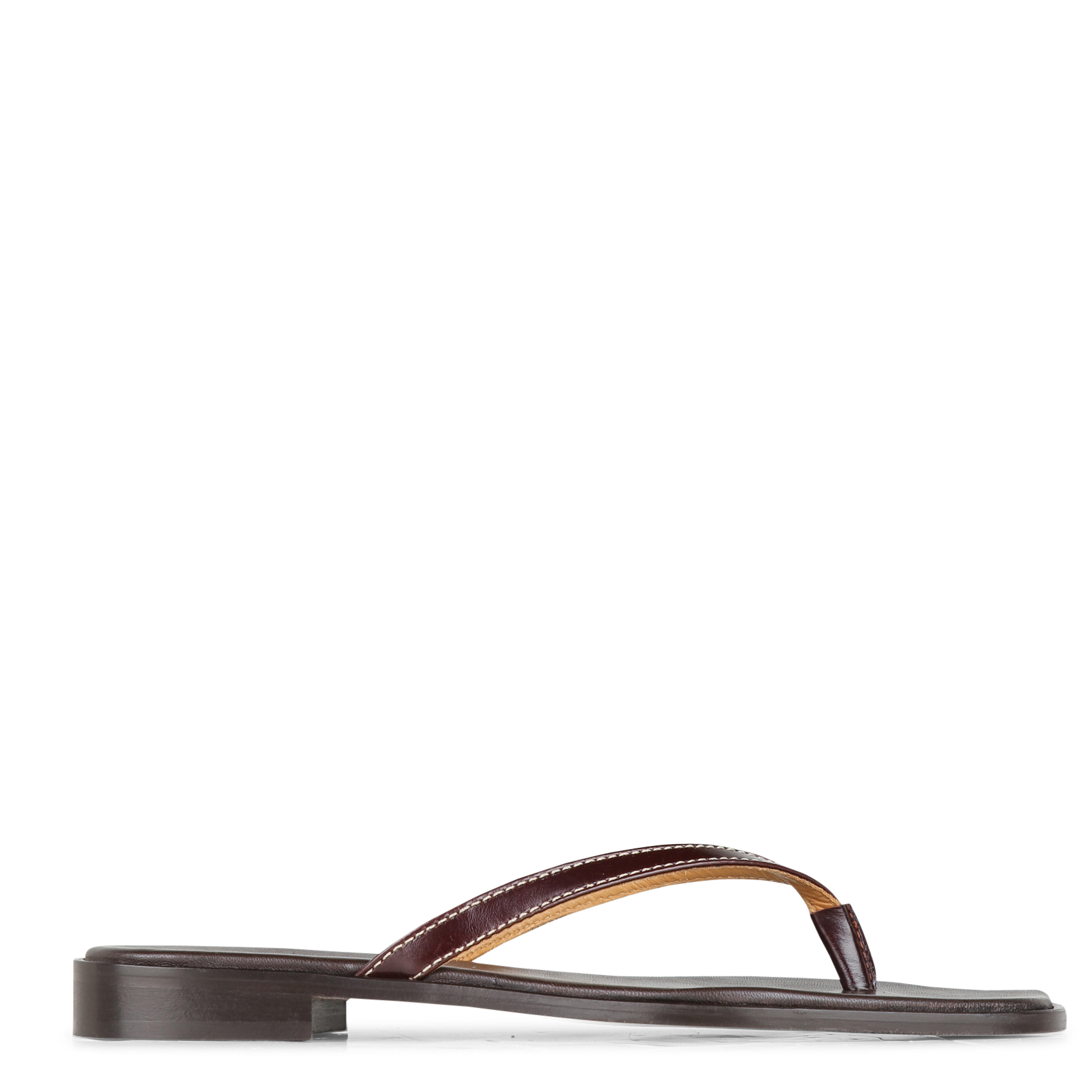 Avarca Berlin - Flache Ledersandalen mit Samt BOBBIES Braun