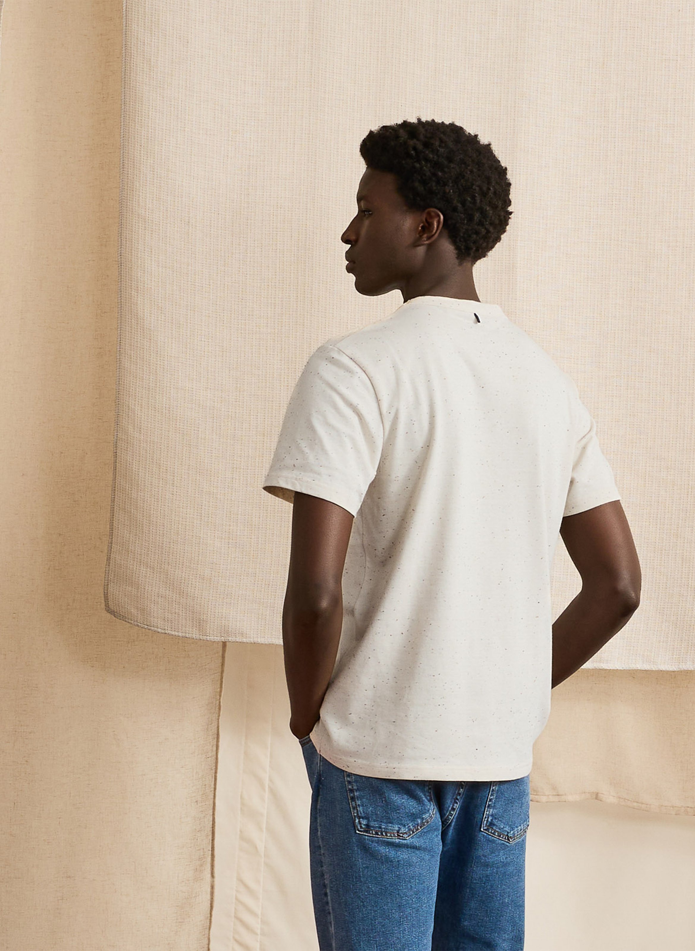 Oversized T-shirt met ronde hals FAGUO Beige