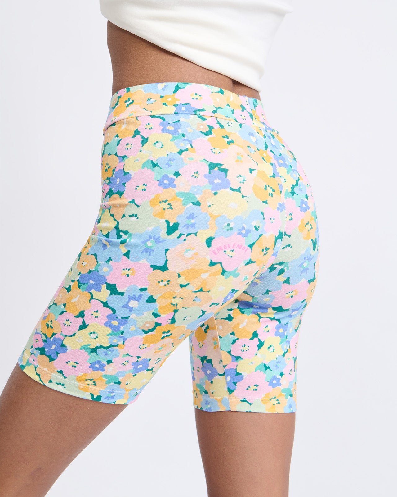 Organic cotton floral print cycling shorts EMOI EMOI Multicolored