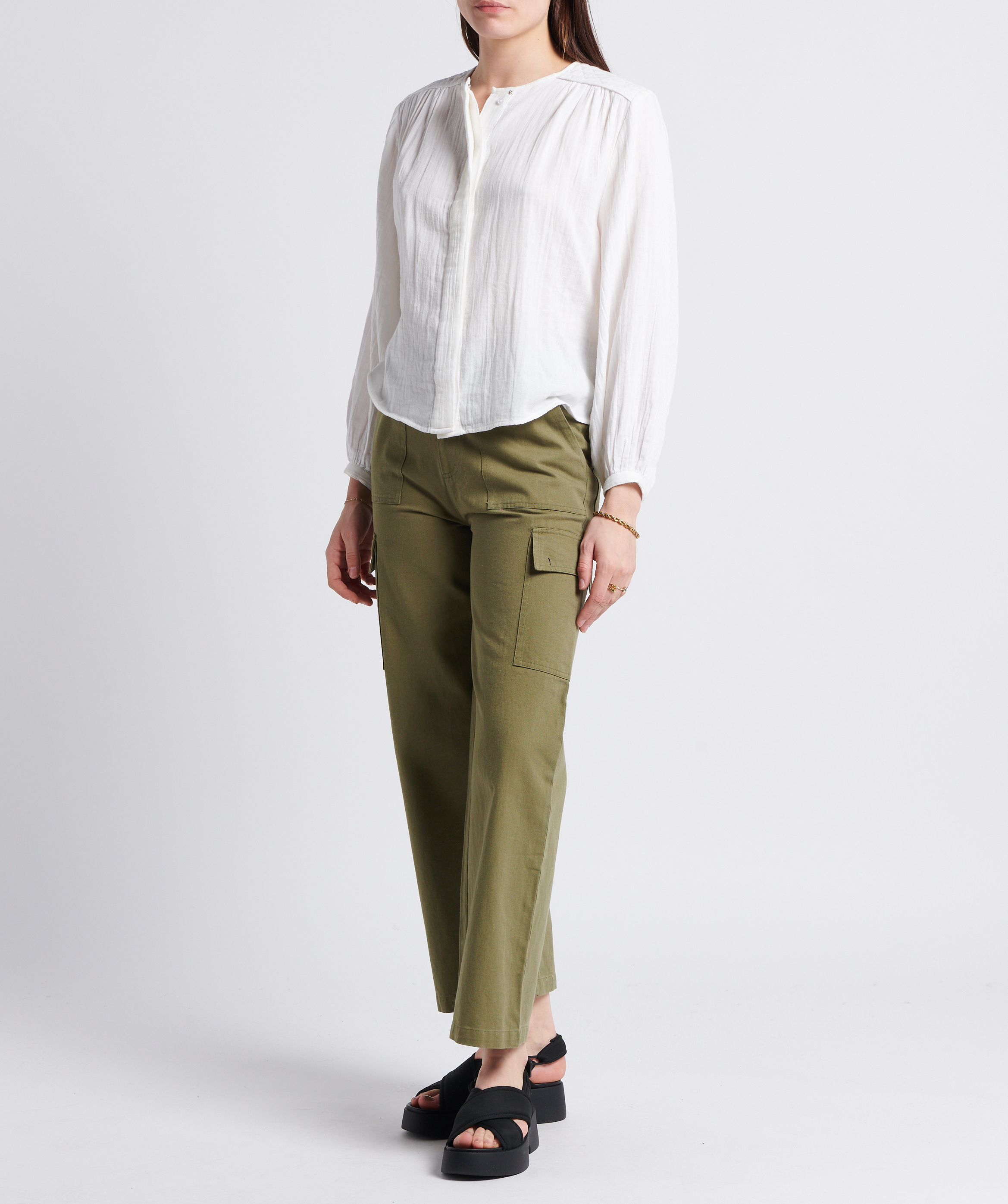 Cotton cargo pants LA PETITE ETOILE Khaki