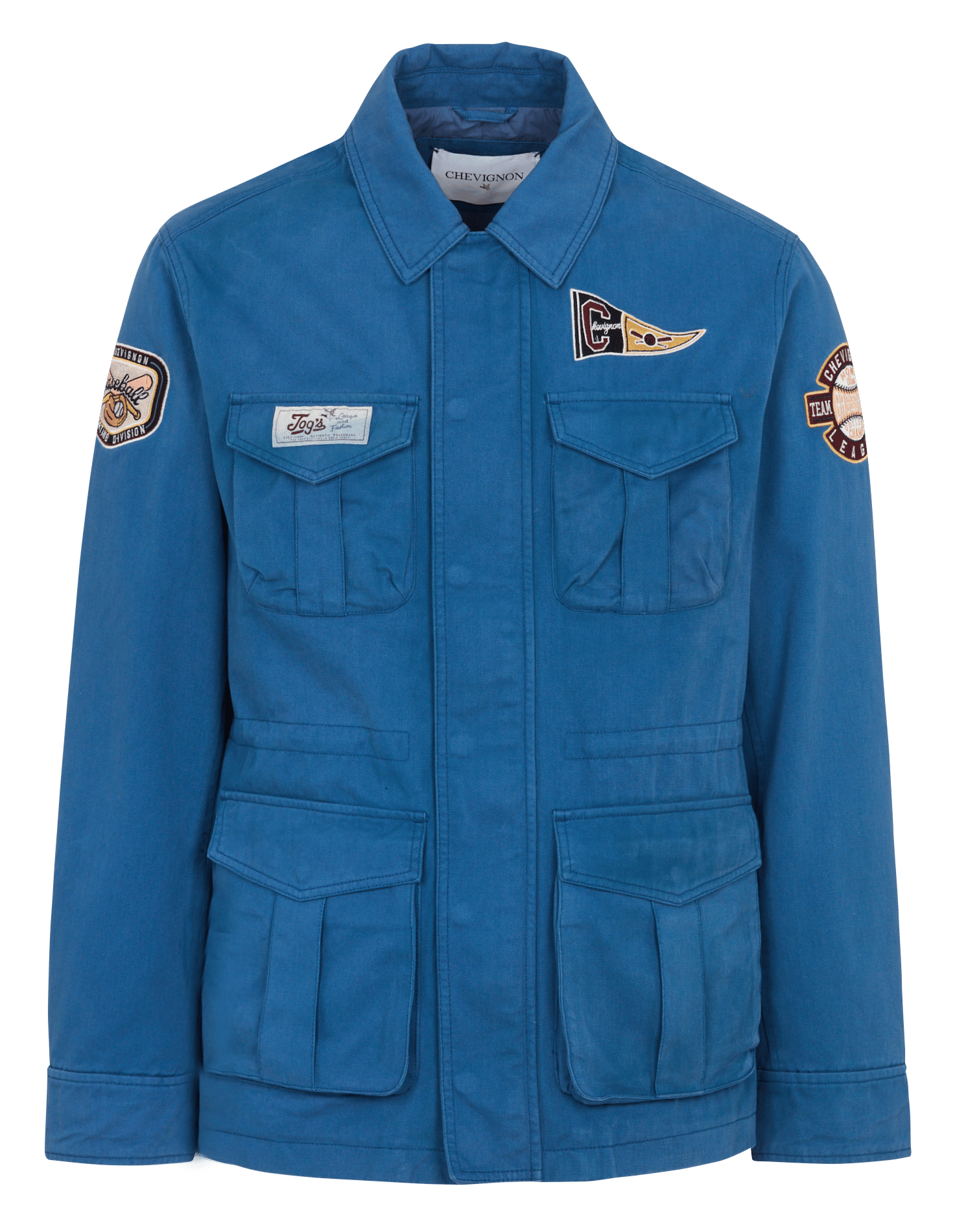Blouson droit col classique en coton CHEVIGNON Bleu