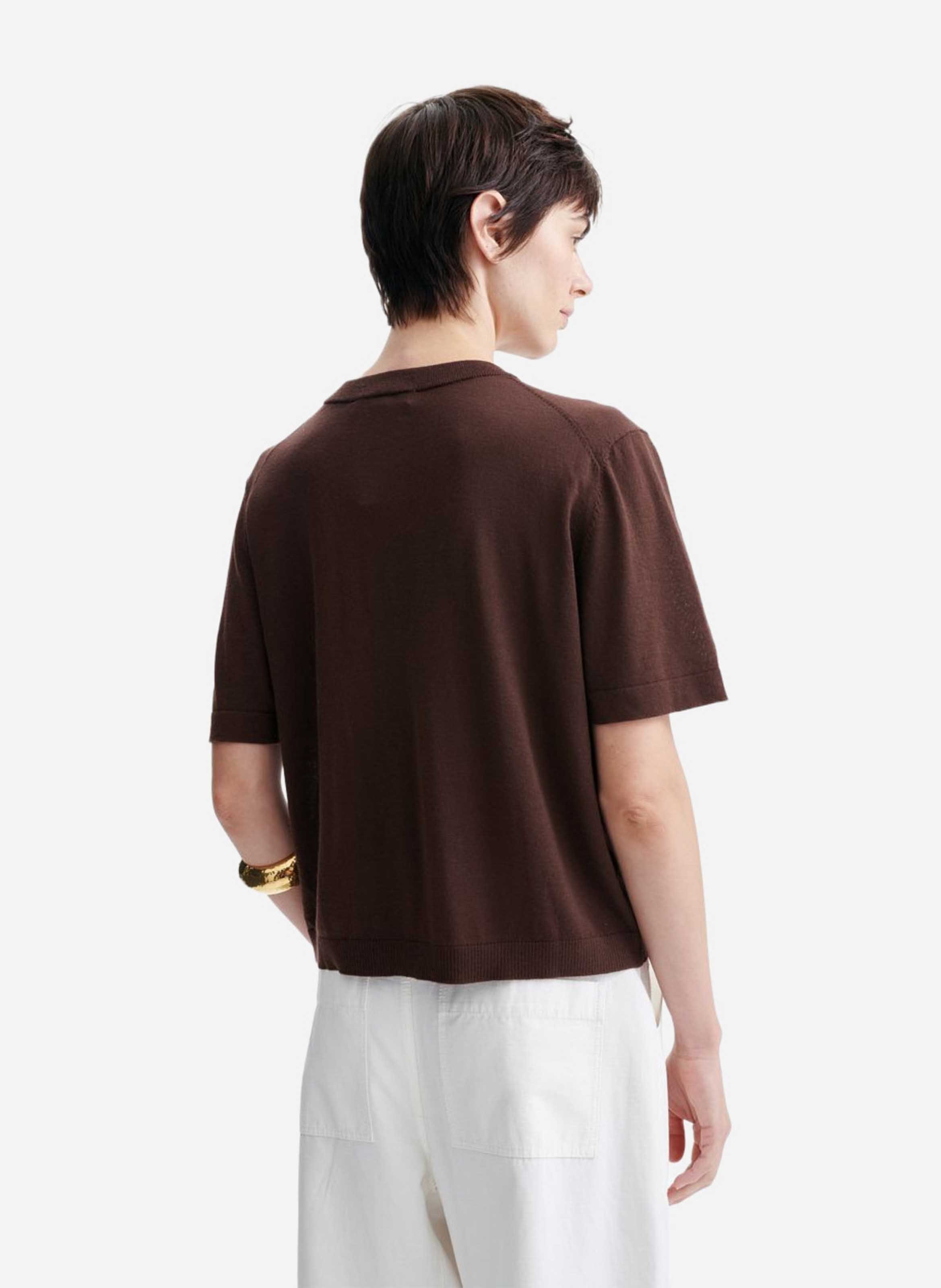 Pull col rond en laine VANESSA BRUNO Marron