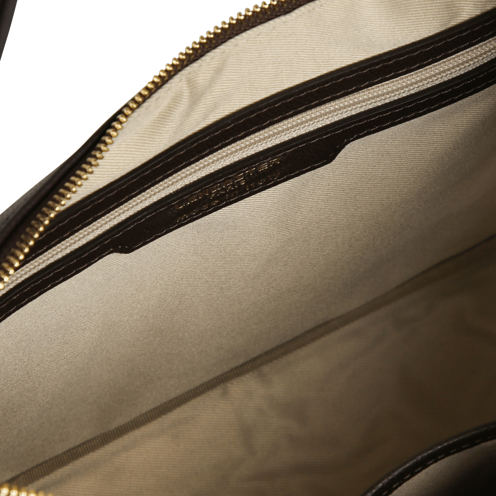Leather messenger bag LANCASTER PARIS Brown