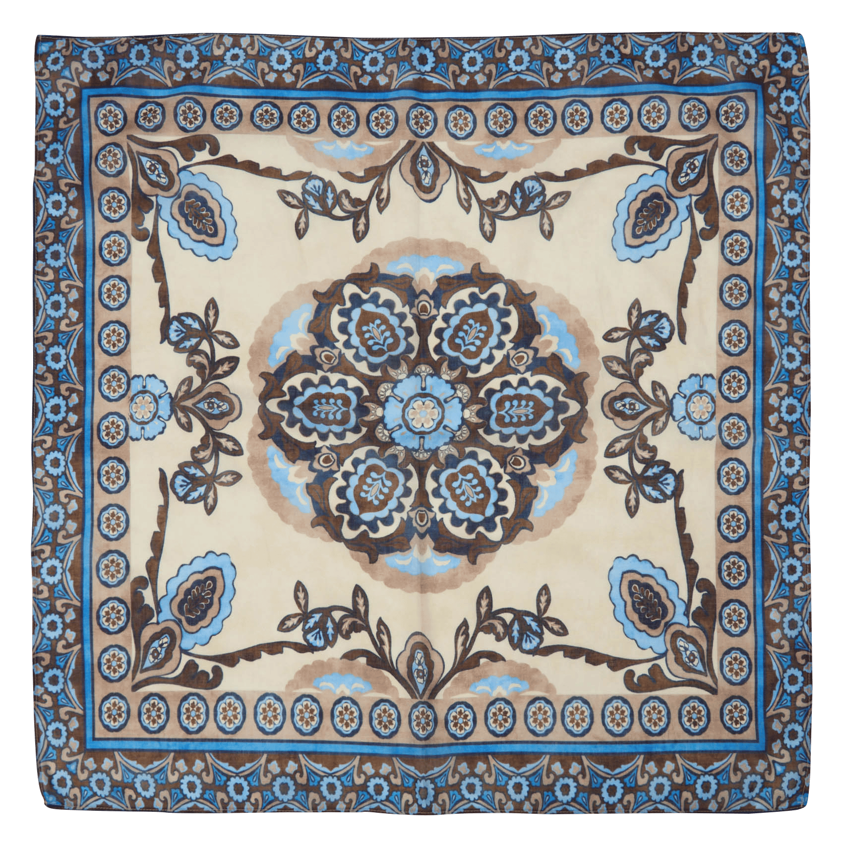 Foulard imprimé en coton SUD EXPRESS Bleu