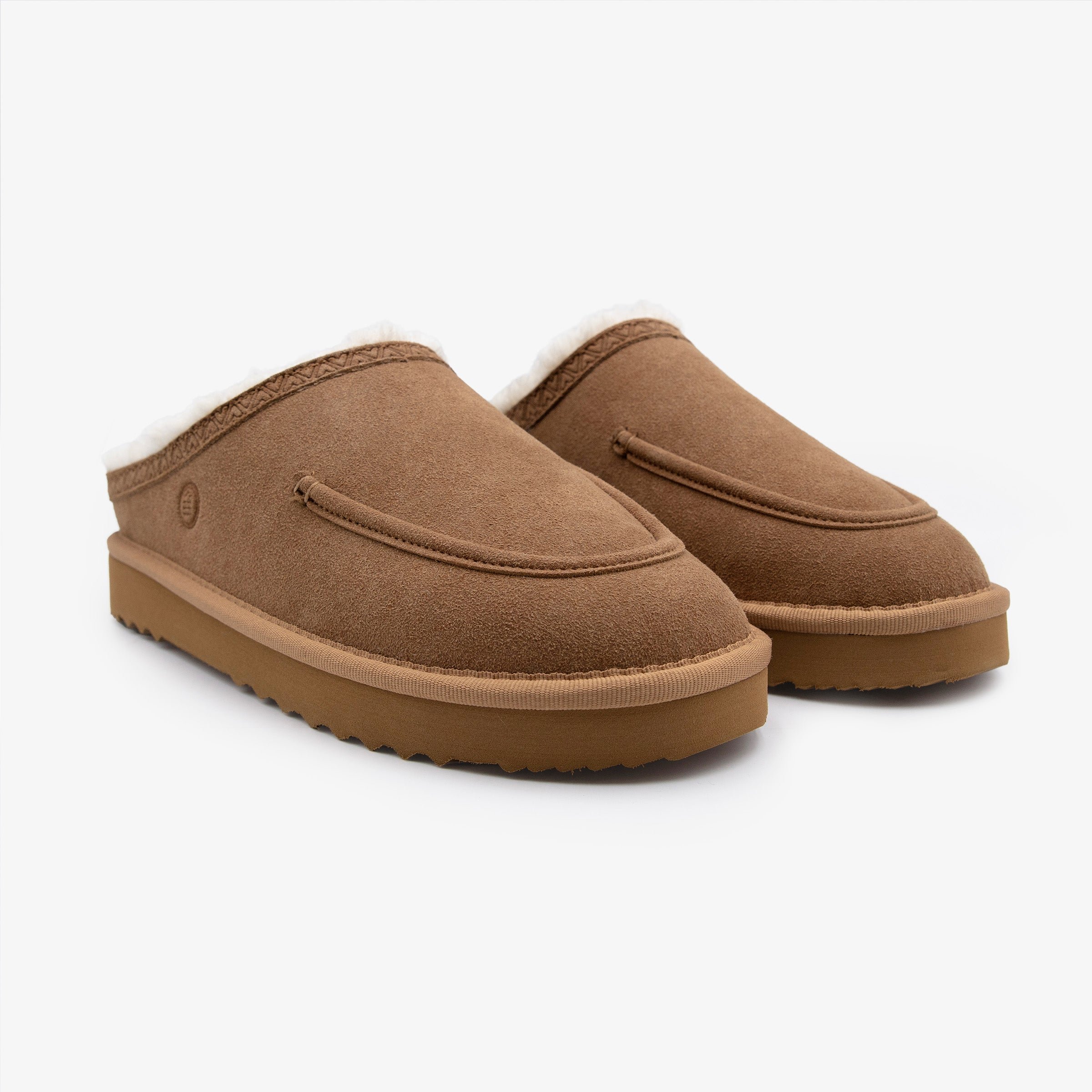 Kansas camel suedette mule slipper SERGE BLANCO Brown