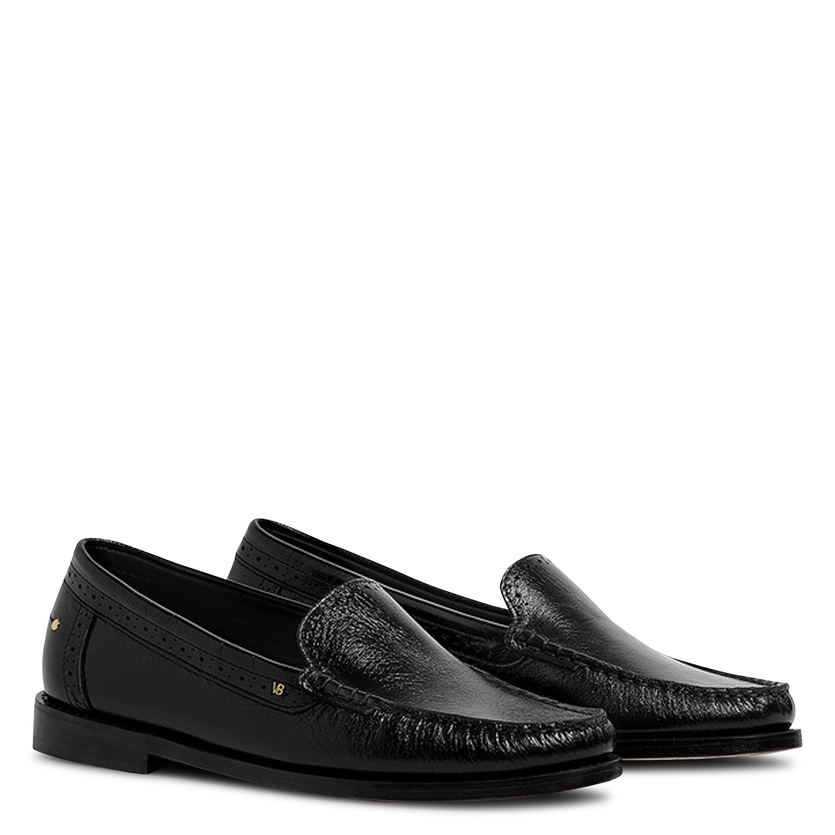 Mocassins unis en cuir lisse VANESSA BRUNO Noir