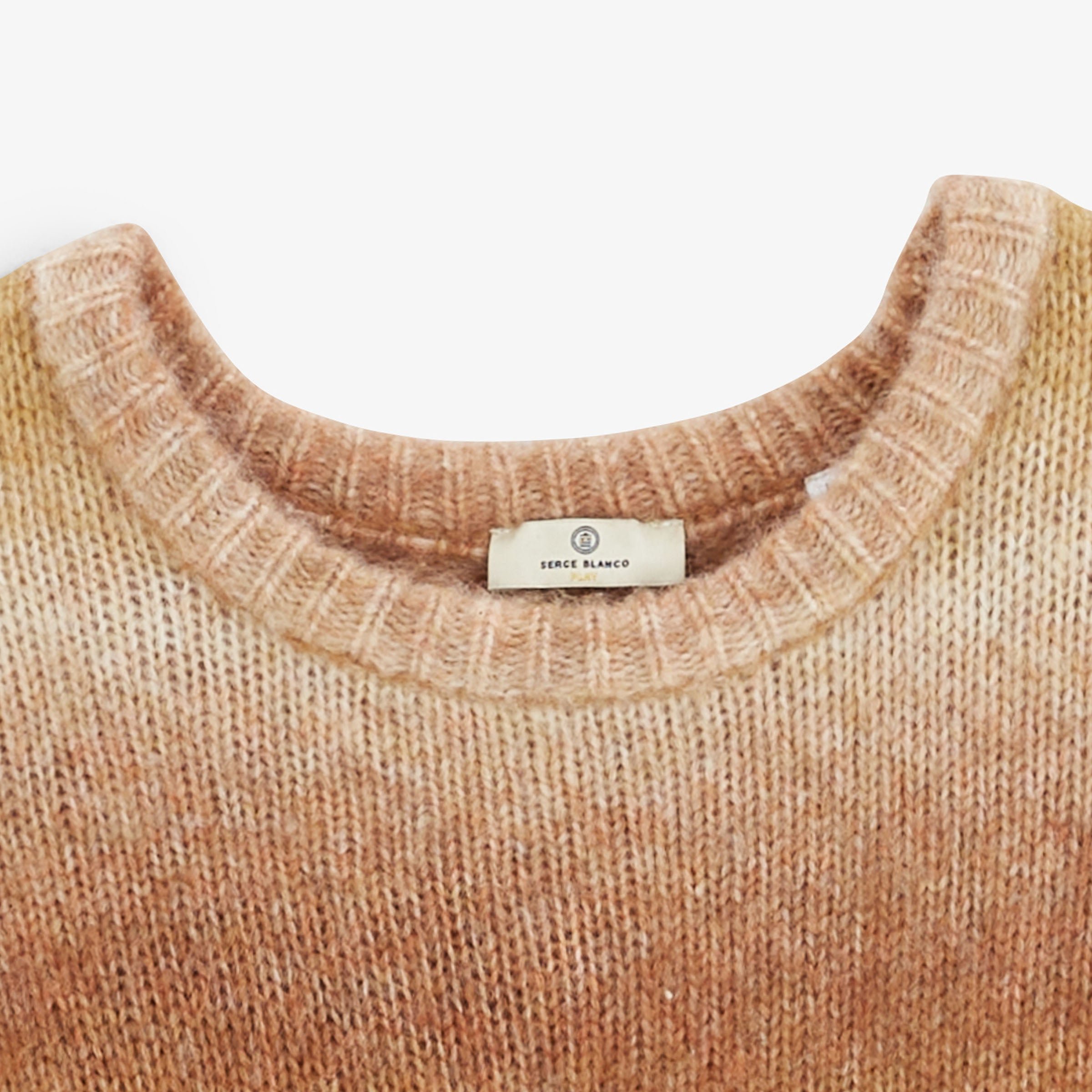 MERLIN caramel gradient crew-neck sweater sbplay SERGE BLANCO Brown