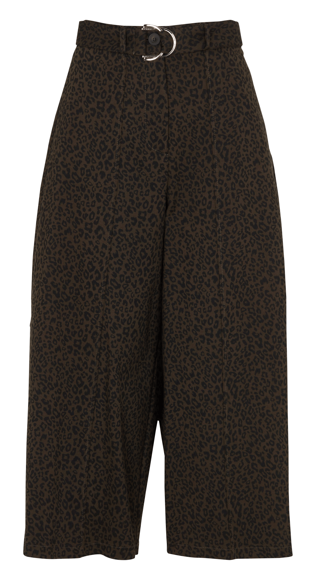 Cropped Palazzo-Hose mit Animal-Print IMPERIAL Grun