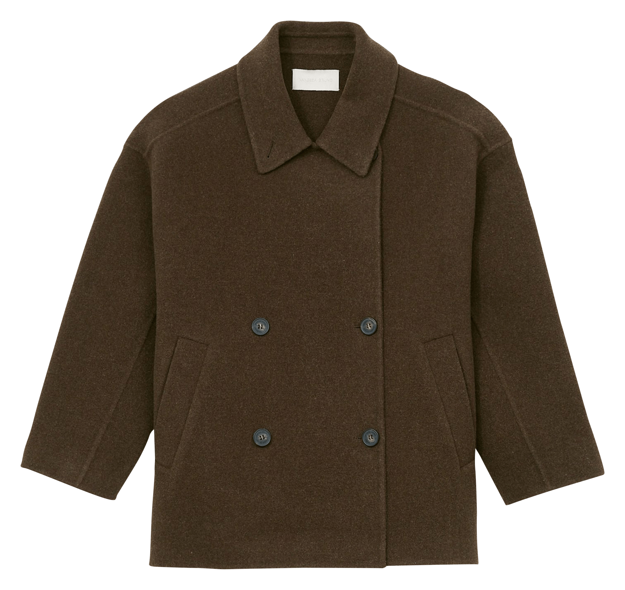 Straight-cut wool-blend coat VANESSA BRUNO Khaki