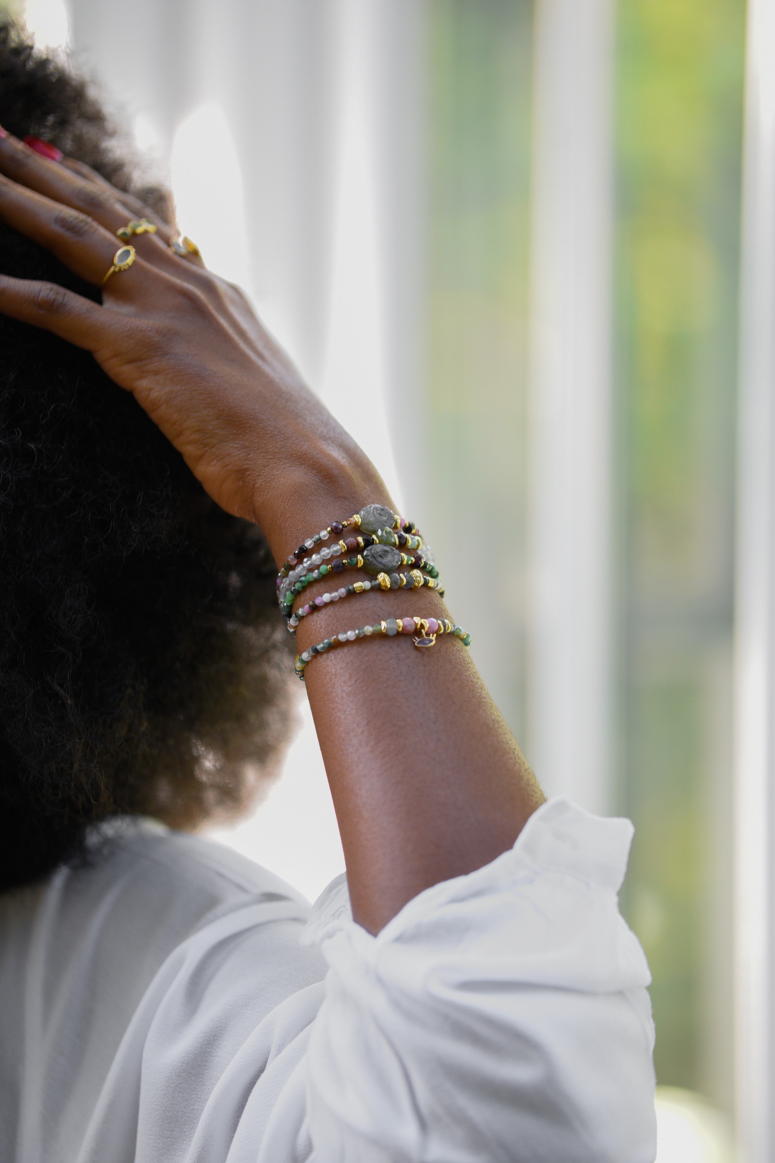 Amethyst bracelet GINANDGER Blue