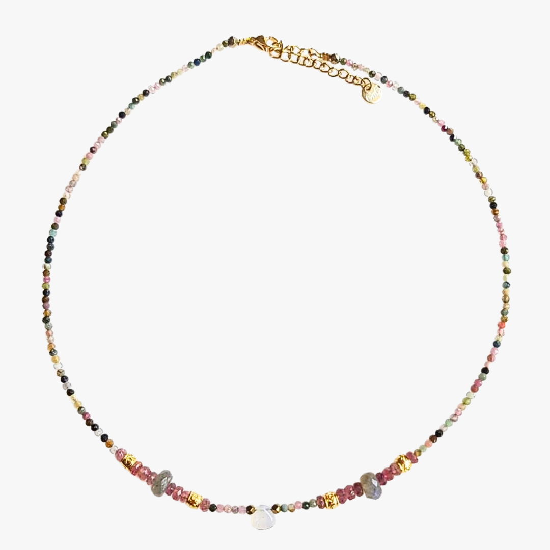 Tourmaline necklace GINANDGER Multicolored