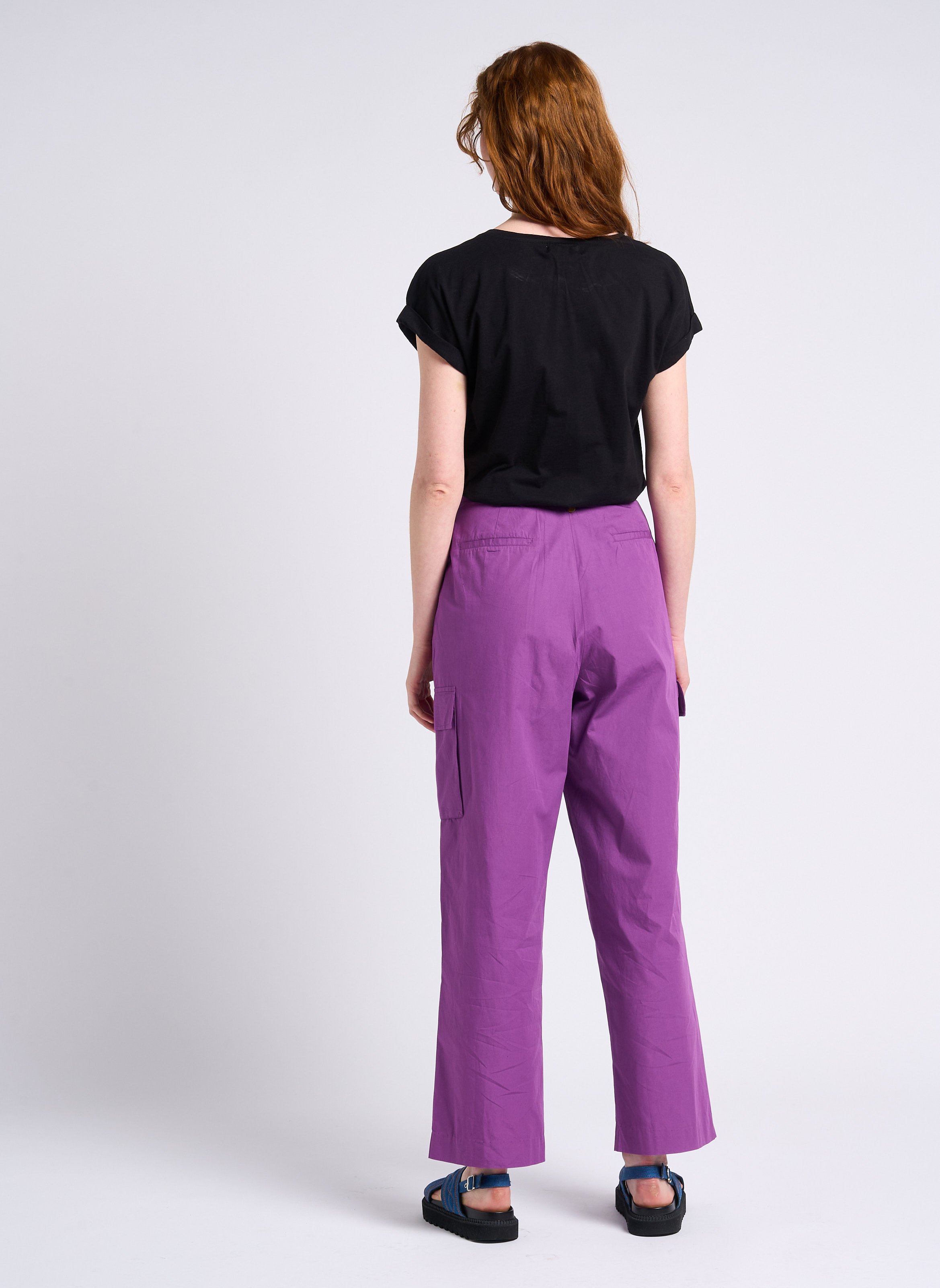 Pantalon cargo en coton ANTIK BATIK Violet